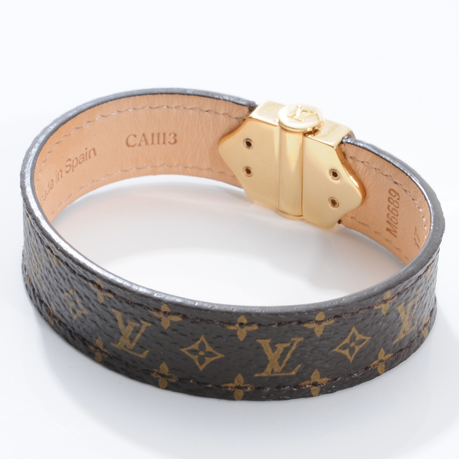 LOUIS VUITTON Monogram Nano Bracelet Size 17 42354