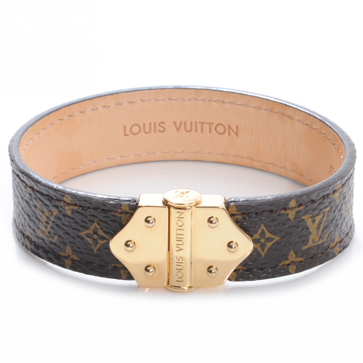 LOUIS VUITTON Monogram Nano Bracelet Size 17 42354