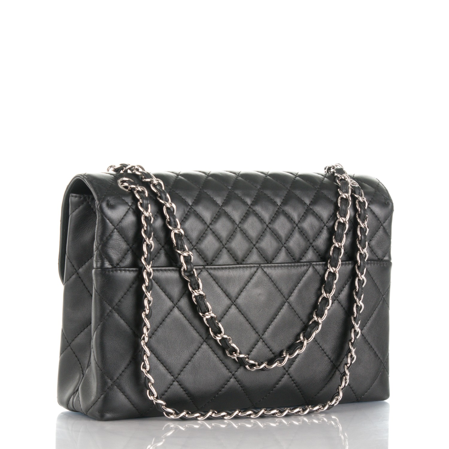 CHANEL Calfskin Quilted In The Business Flap Bag Black 174524