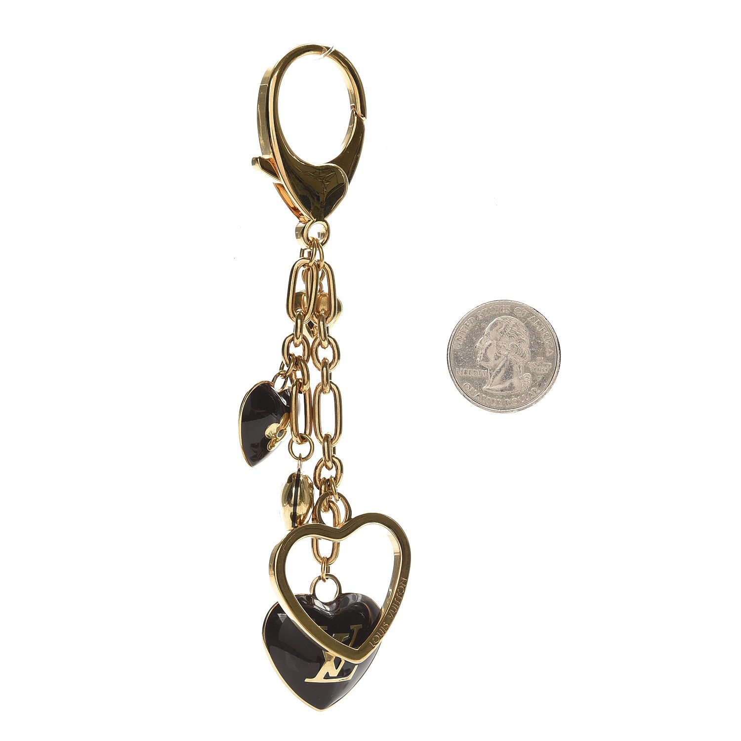 Louis Vuitton Monogram key ring Dark brown ref.475849 - Joli Closet