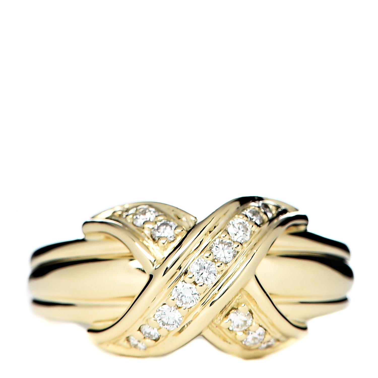 tiffany x ring with diamonds