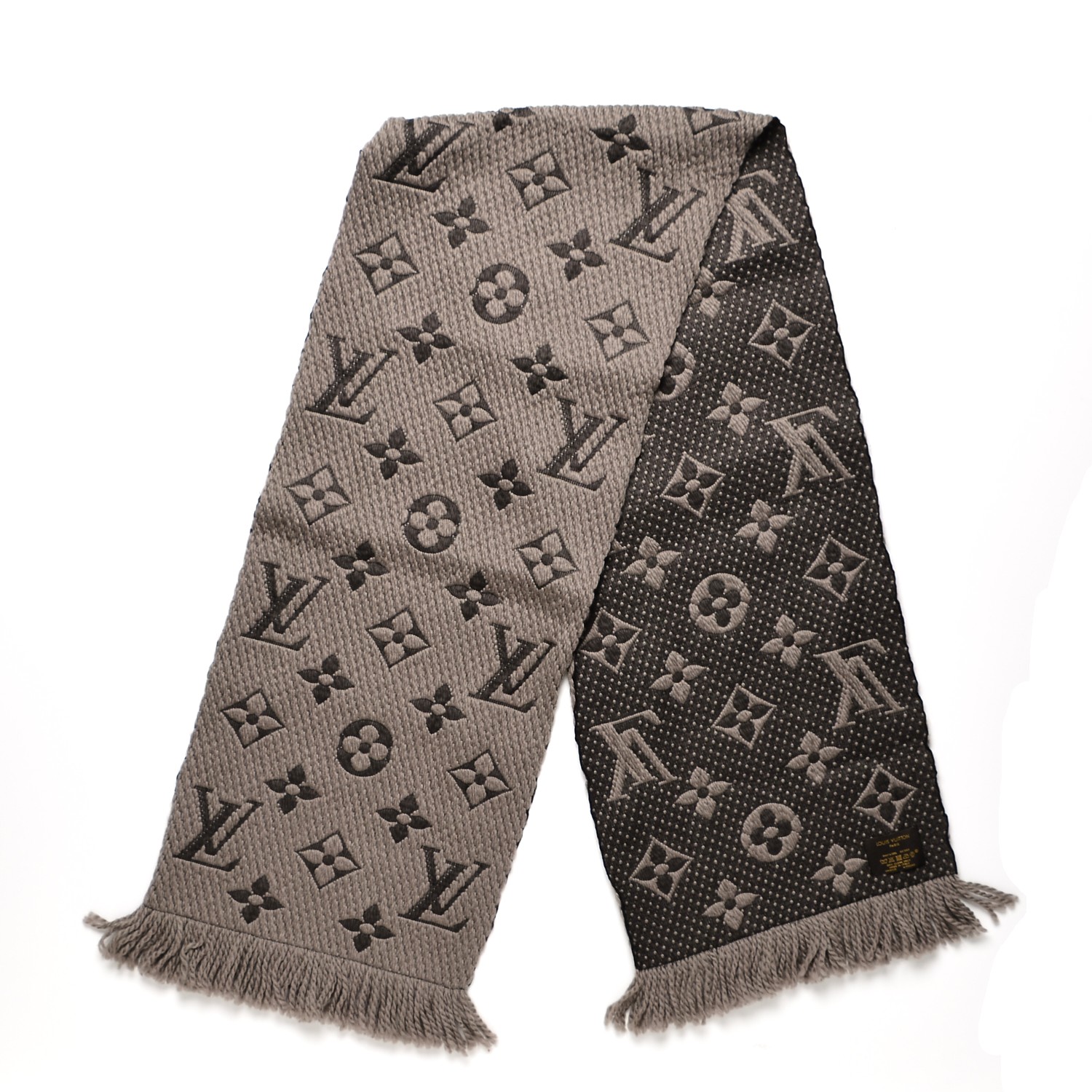 LOUIS VUITTON Wool Silk Logomania Scarf Verone 217773