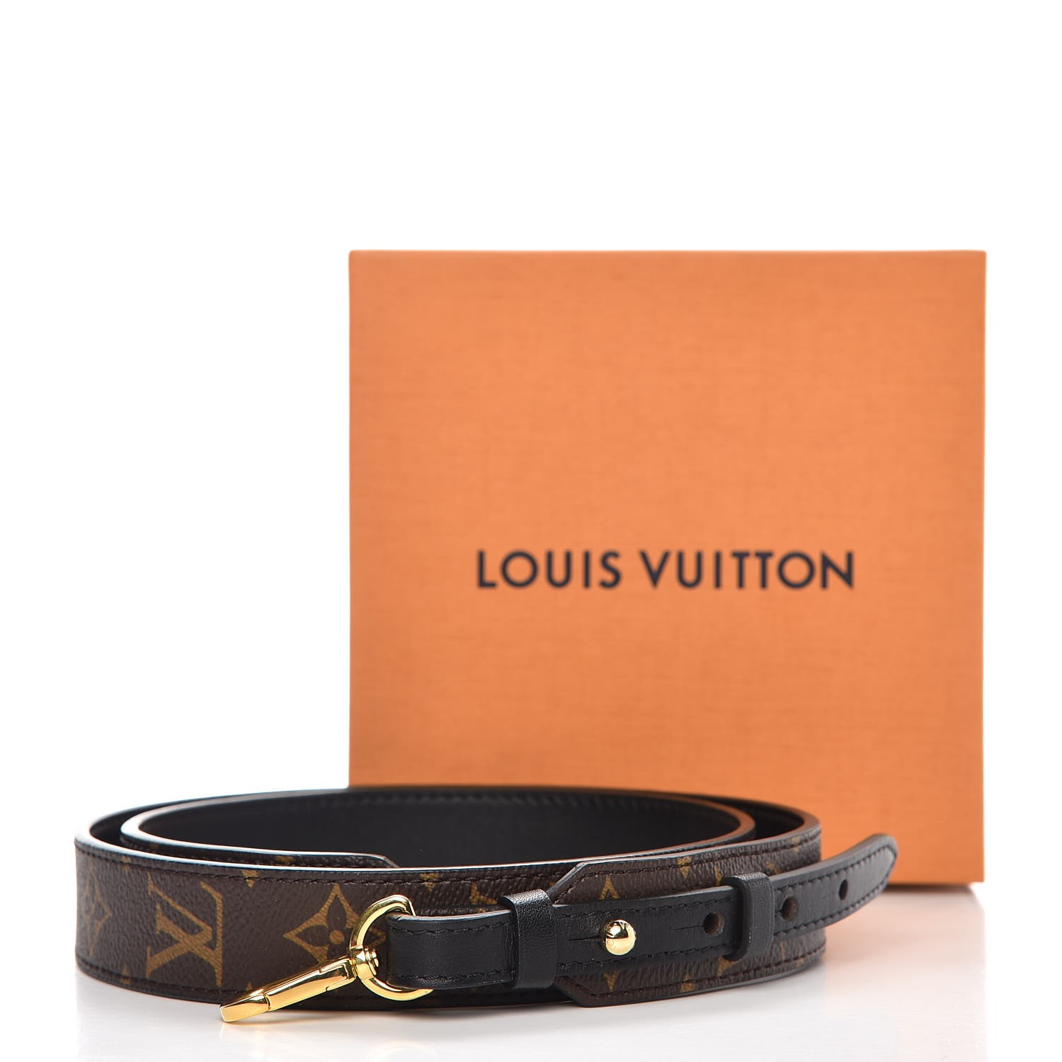 LOUIS VUITTON Monogram Bandouliere Shoulder Strap XL Black 308262