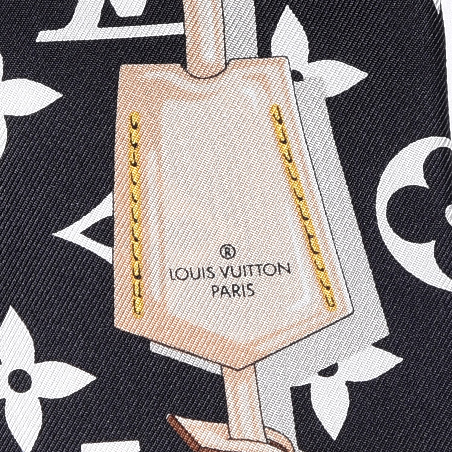 LOUIS VUITTON Silk Monogram Confidential Bandeau Black 327963