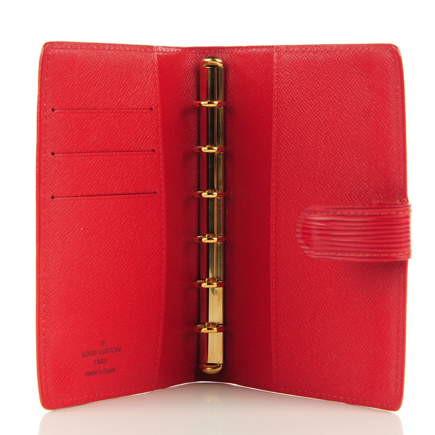 LOUIS VUITTON Epi Small Ring Agenda Cover Rouge Red 119265