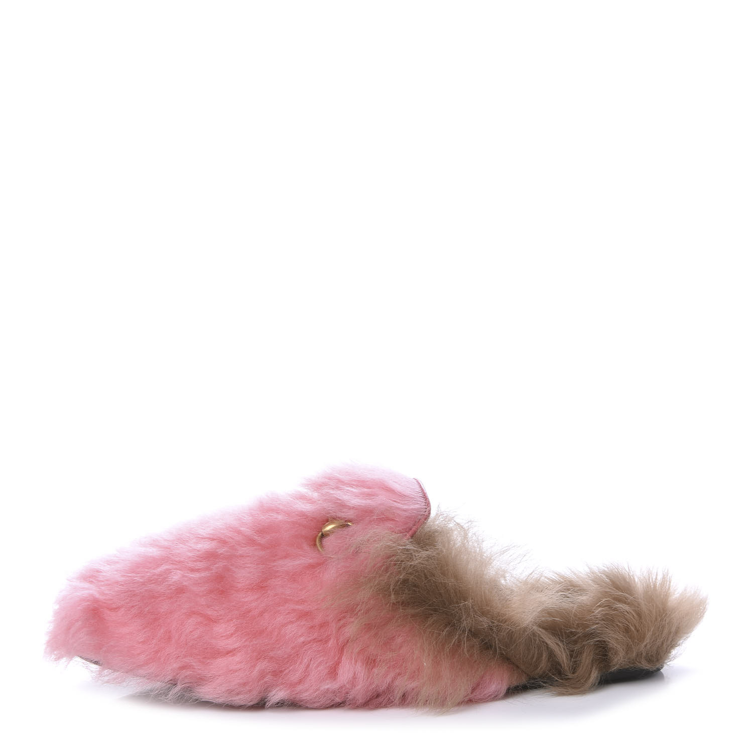 pink fluffy gucci slides
