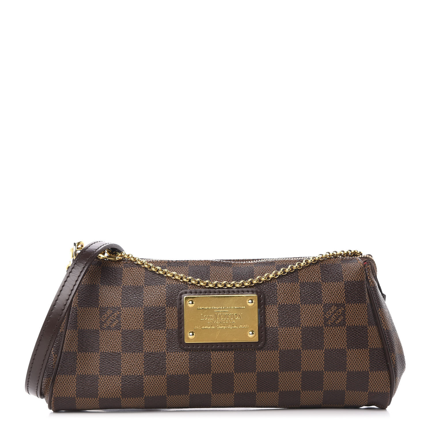 Louis Vuitton Damier Ebene Eva Clutch Fashionphile Louis Vuitton Damier Ebene Eva Clutch Fashionphile