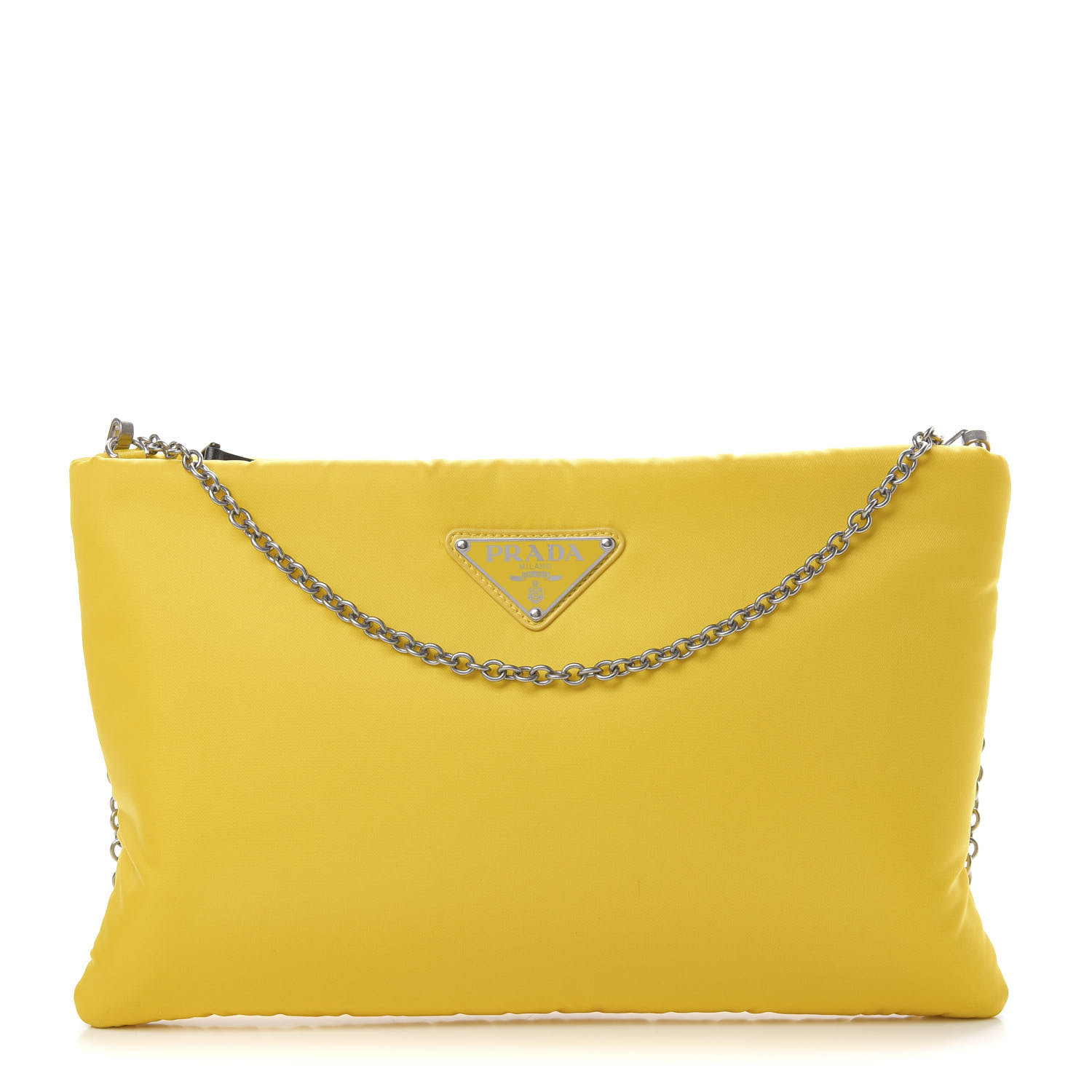 prada medium padded nylon clutch