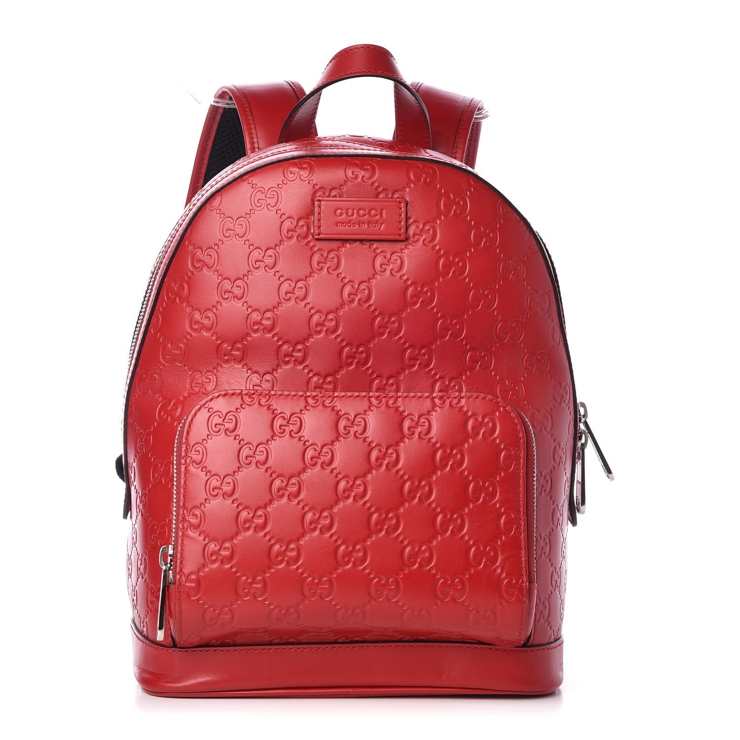 GUCCI Guccissima Small Signature Backpack Hibiscus Red 327678