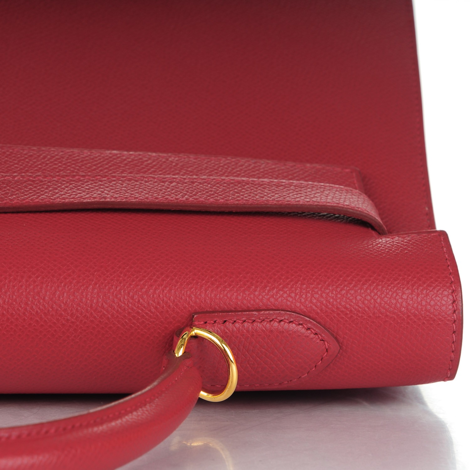 HERMES Courchevel Kelly Sellier 35 Rouge Vif 165718