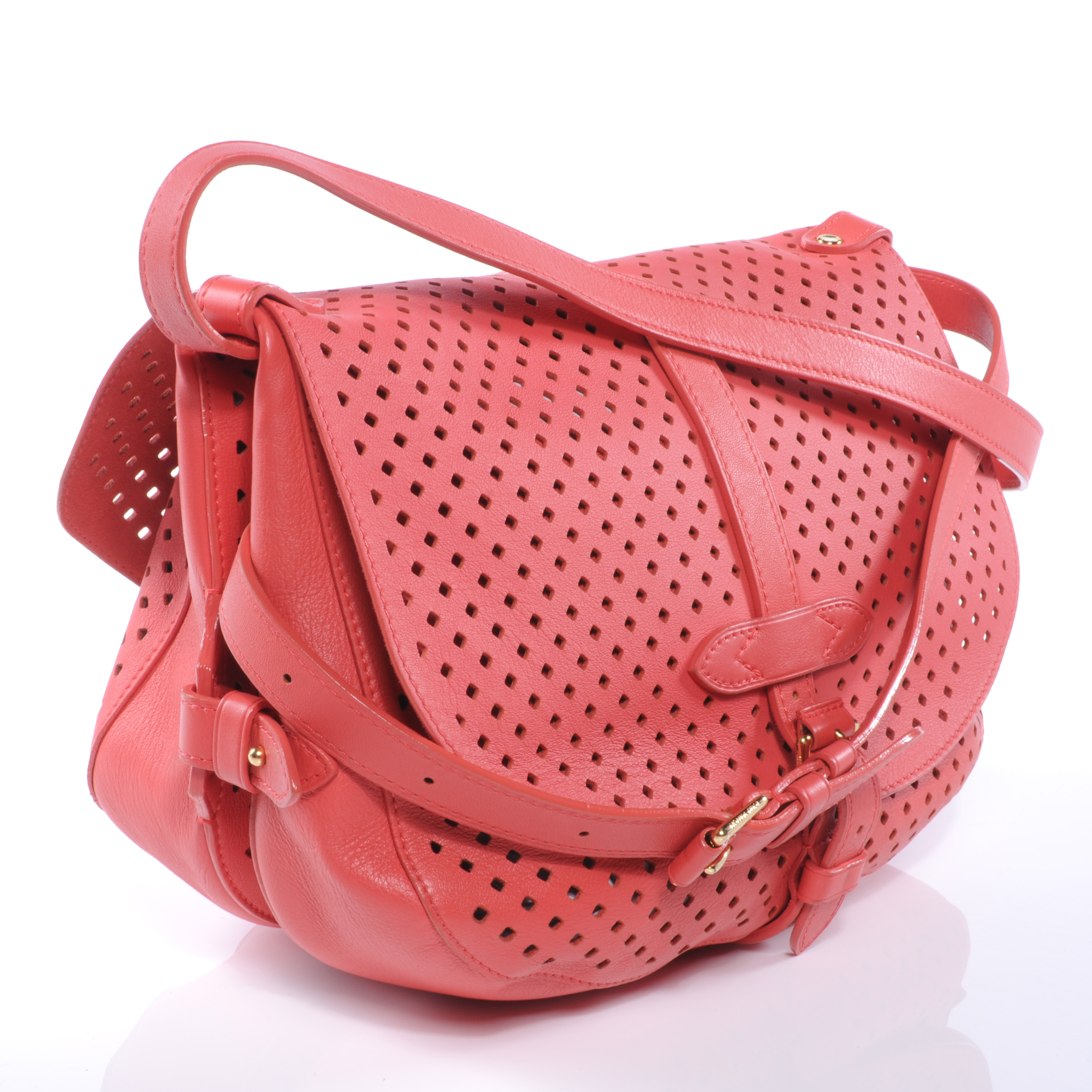 Louis Vuitton Flore Saumur Handbag Perforated Leather at 1stDibs