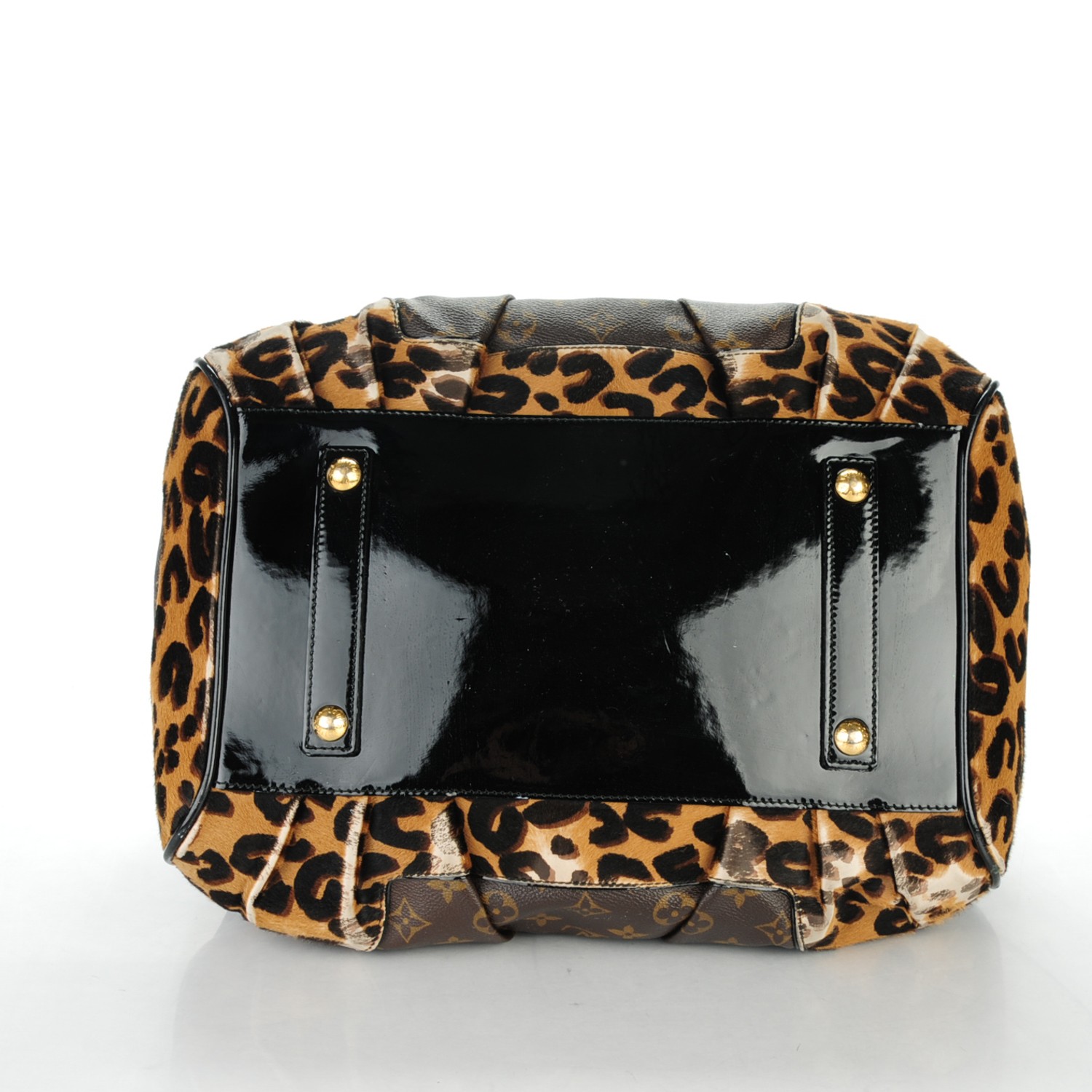 Louis Vuitton Adele Monogram Leopard Snake Trim Shoulder Bag