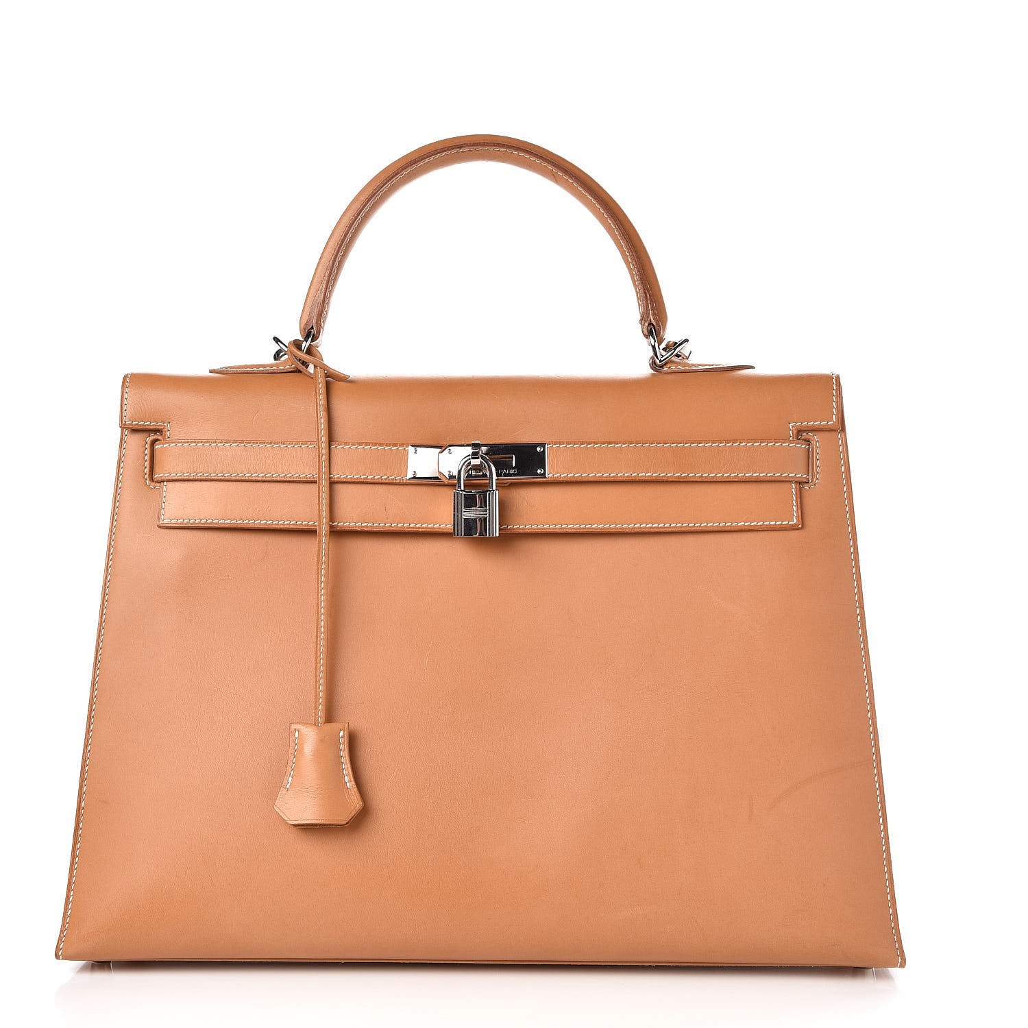 HERMES Vache Natural Kelly Sellier 35 