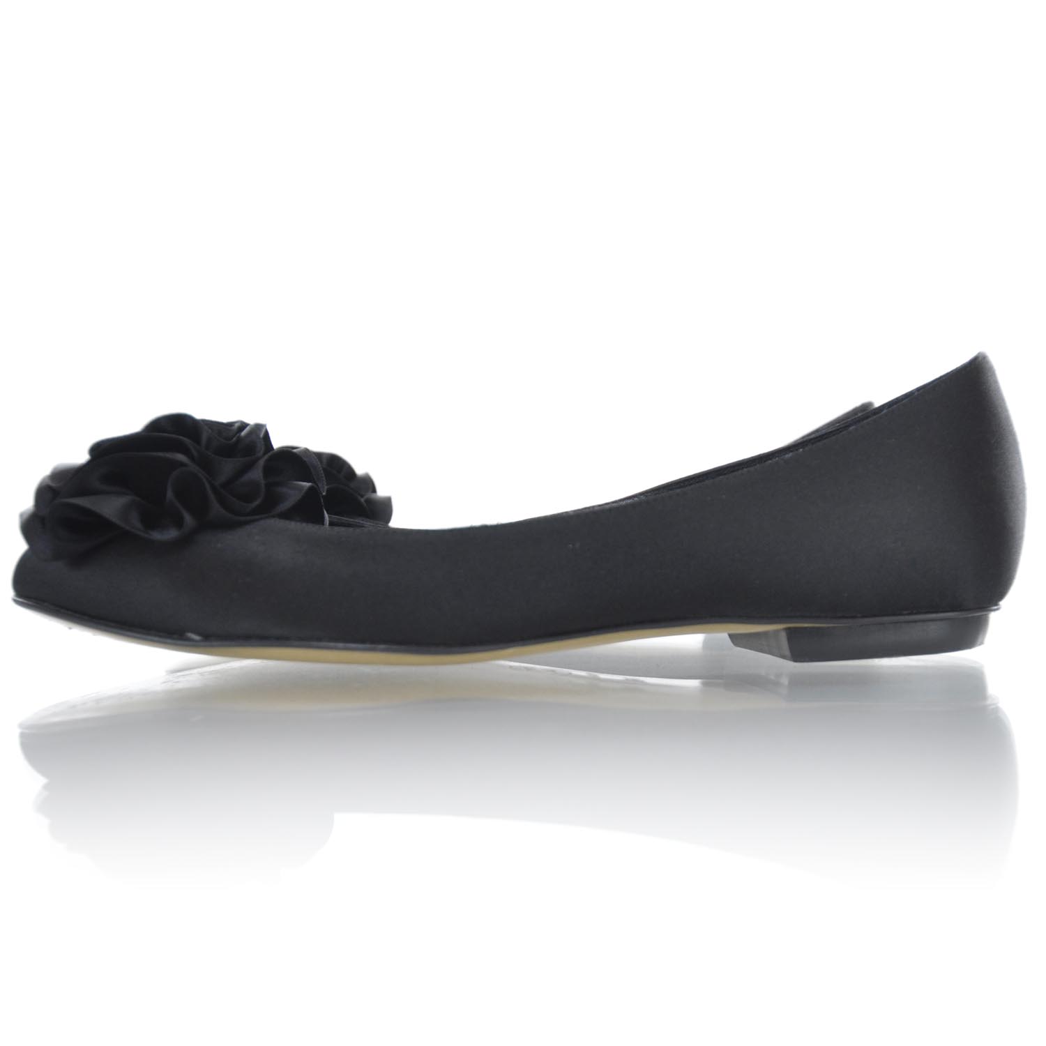 chanel camellia ballet flats