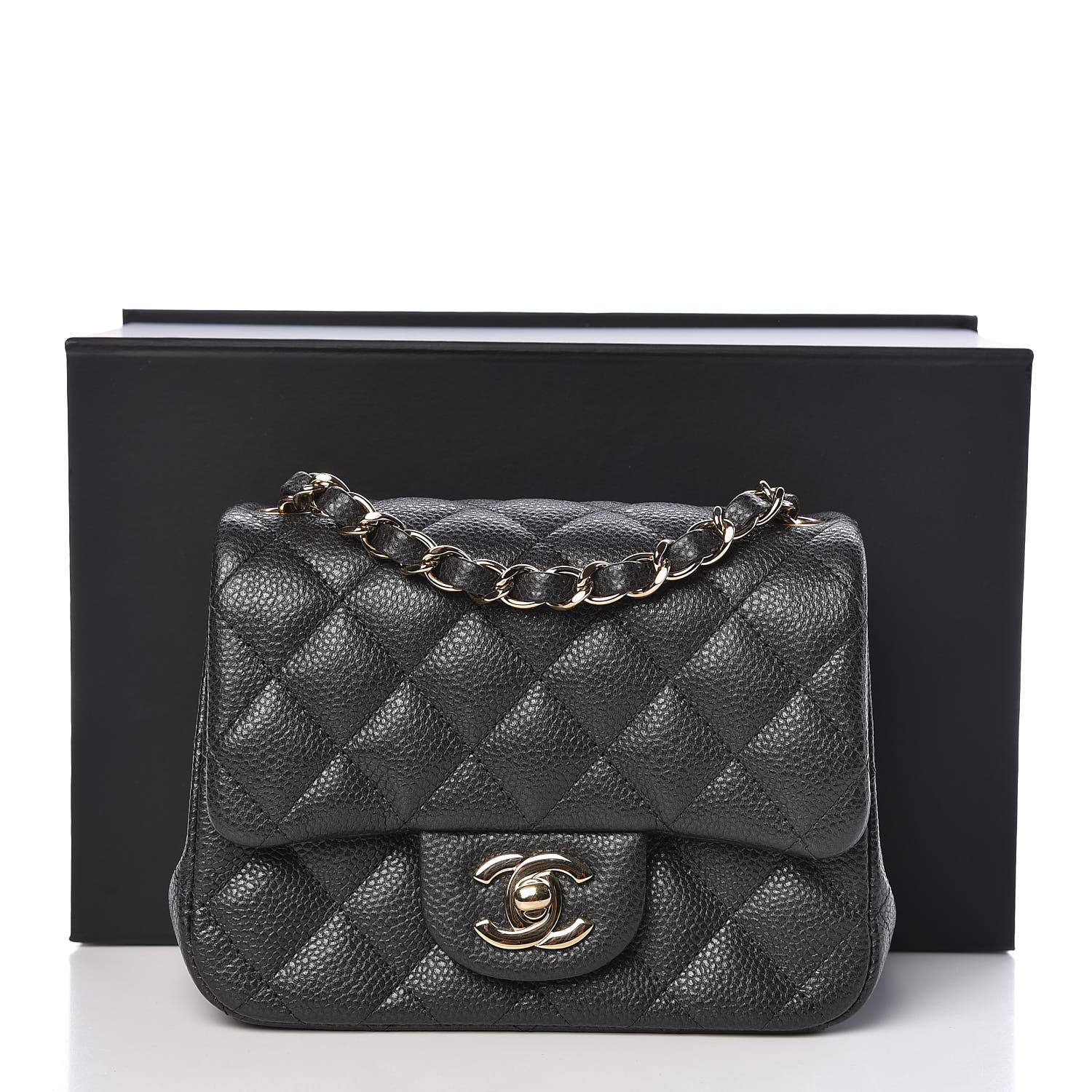 chanel mini flap bag grey