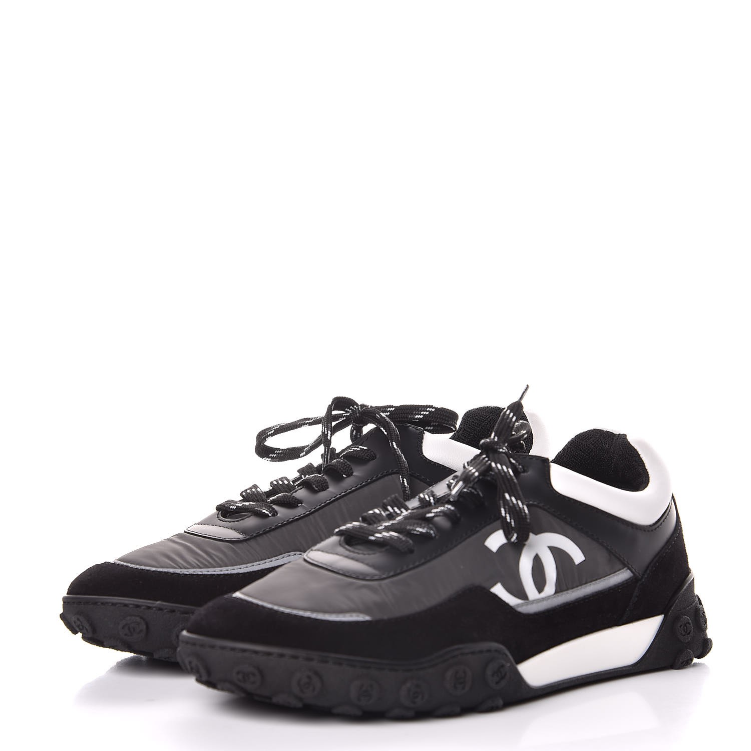 chanel cc calfskin sneakers