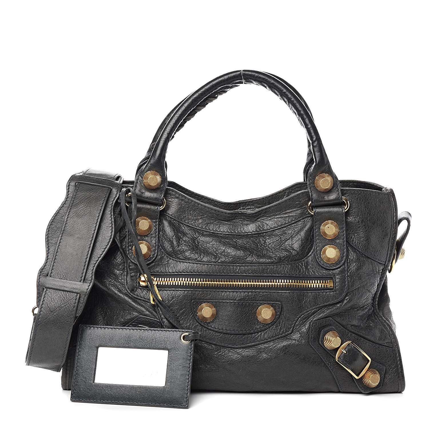balenciaga gold city bag