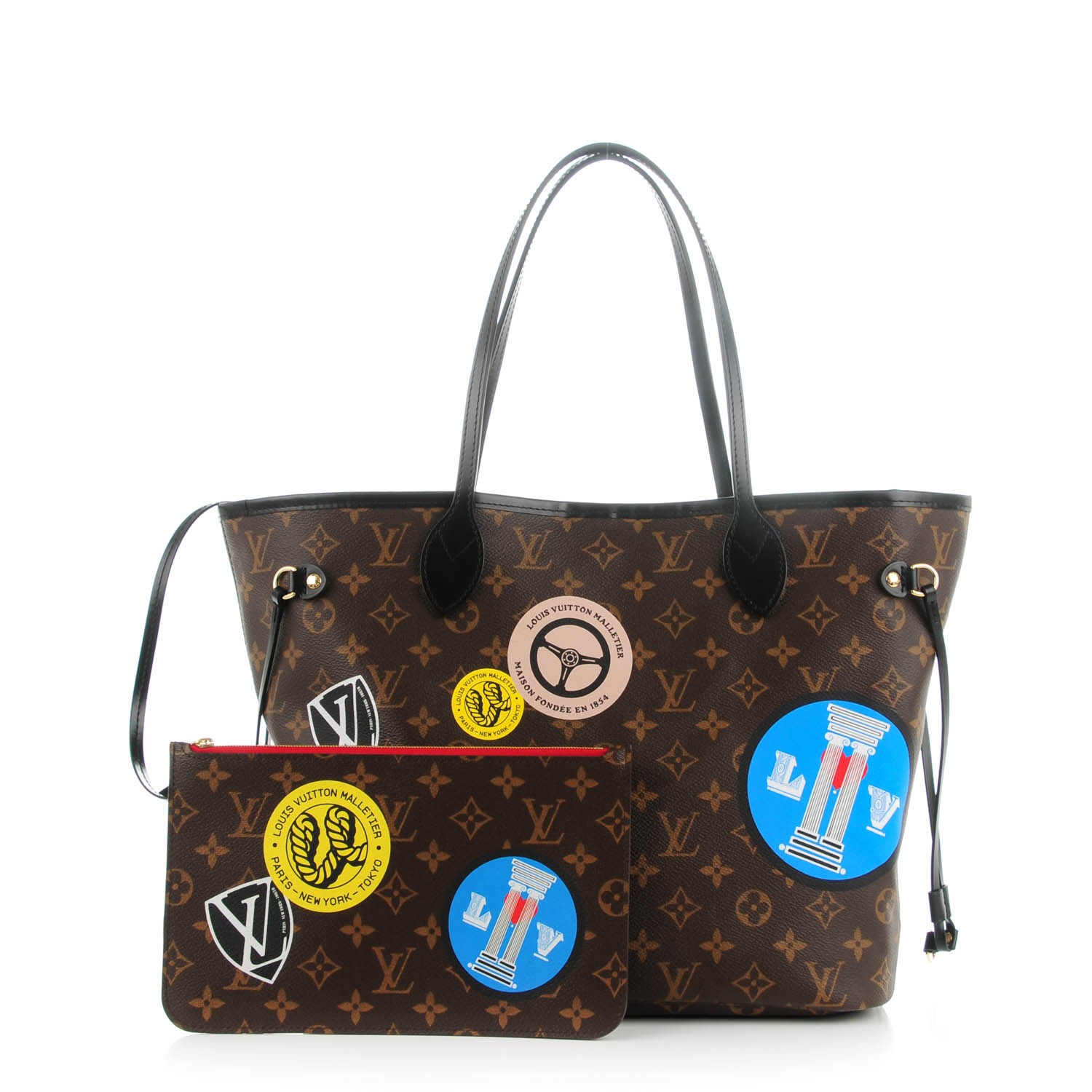 Personalised Neverfull MM Tote Bag My LV World Tour