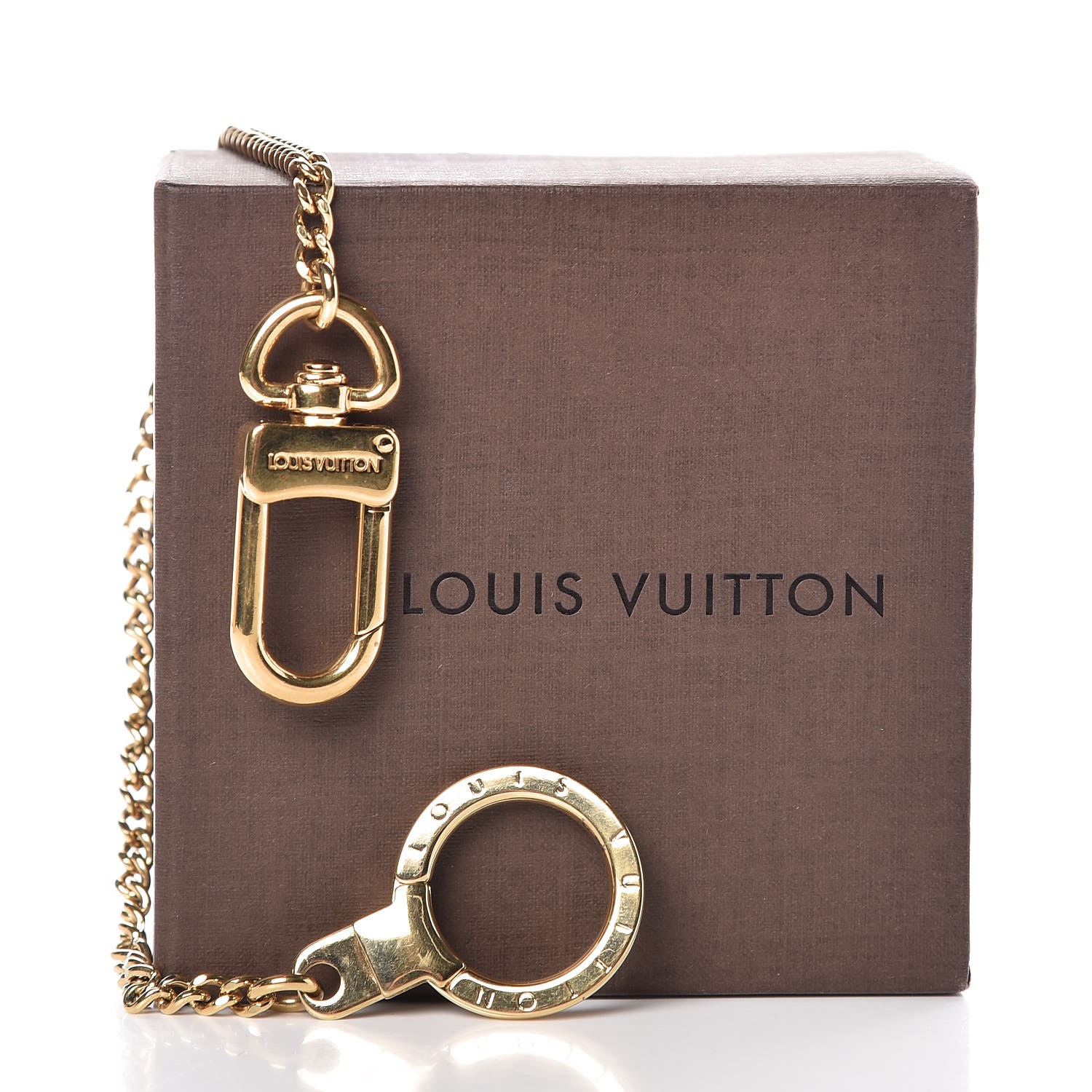LOUIS VUITTON Pochette Extender Key Ring Chain Gold 347987