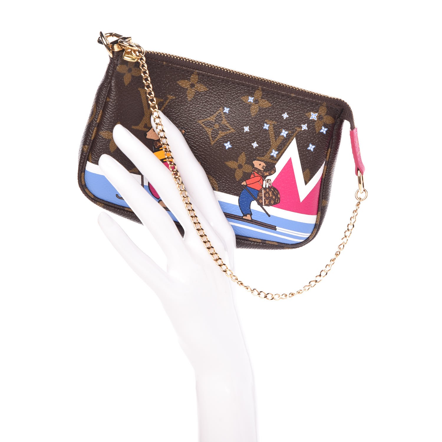 Louis Vuitton Limited Edition Damier Azur Illustre Mini Accessories Pochette  Bag - Yoogi's Closet