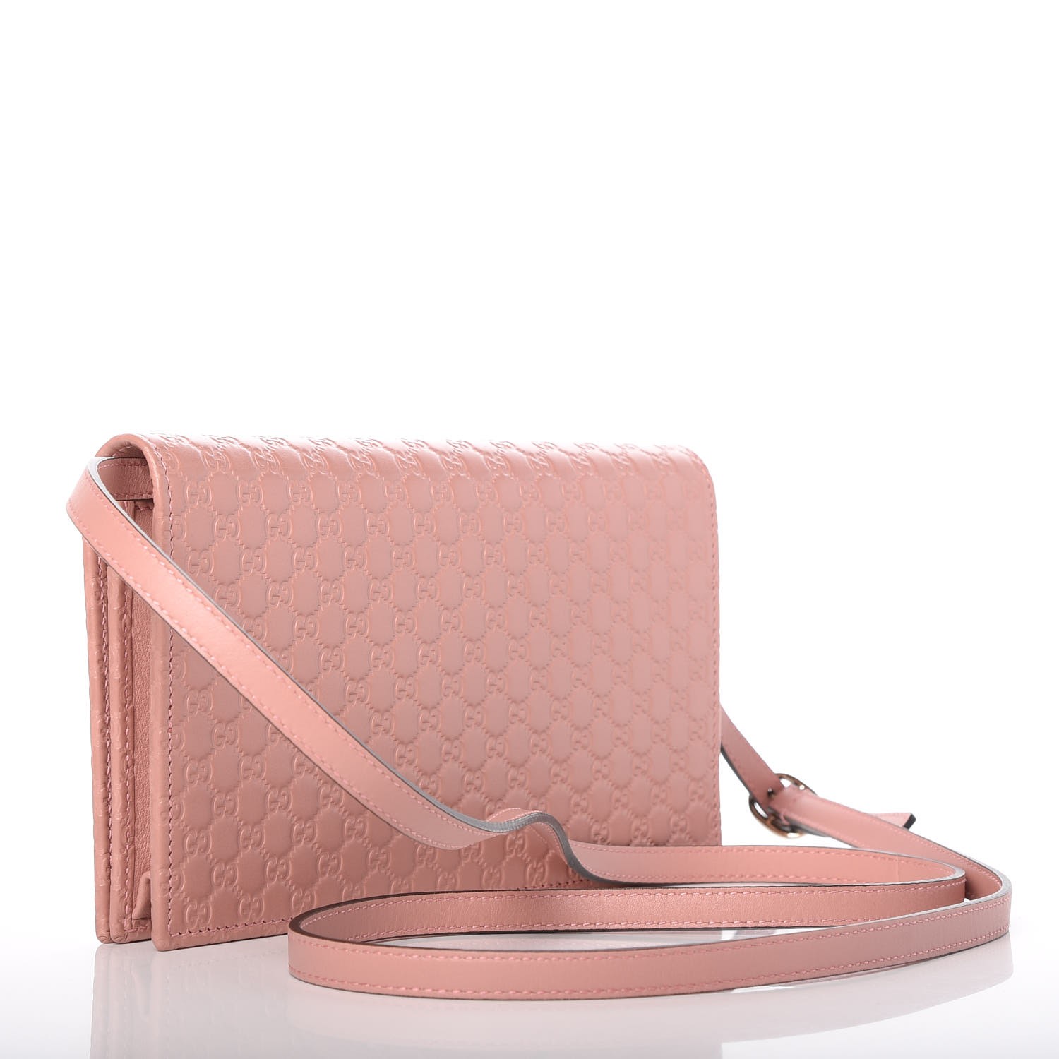 GUCCI Microguccissima Crossbody Wallet Pink 271615