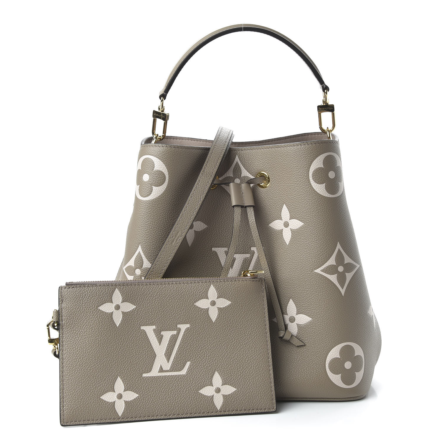 3D model Louis Vuitton Neonoe MM Bag Monogram Empreinte Cream Leather VR /  AR / low-poly