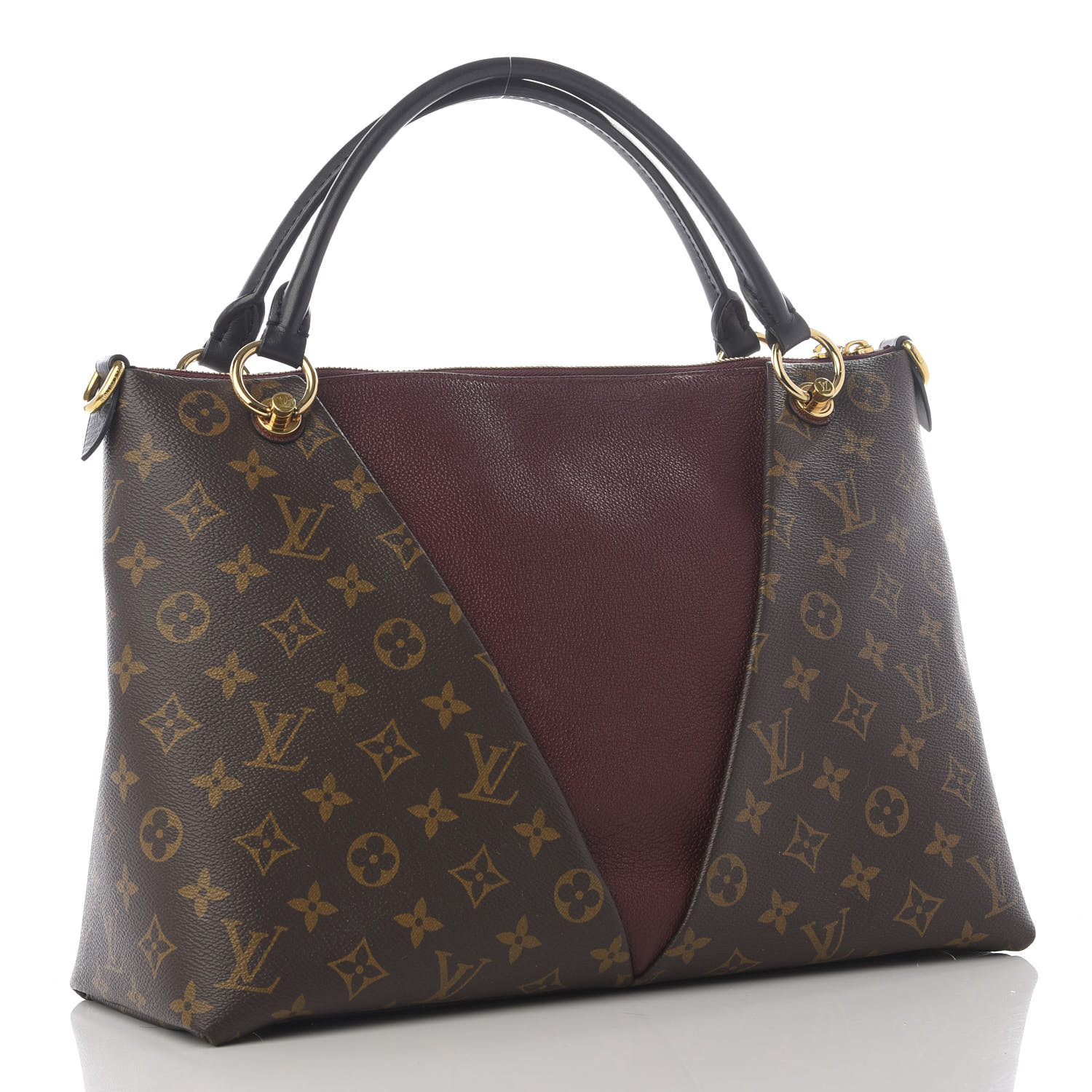 LOUIS VUITTON Monogram V Tote MM Bordeaux 583659