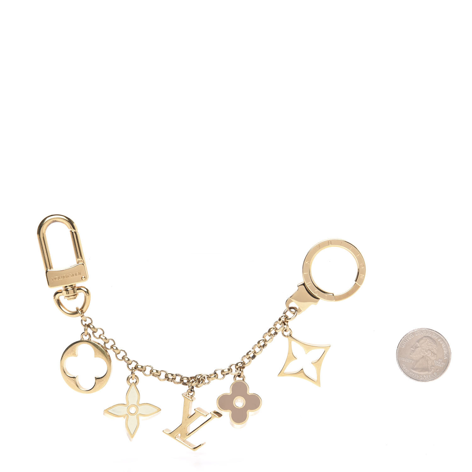 fleur de monogram bag charm chain
