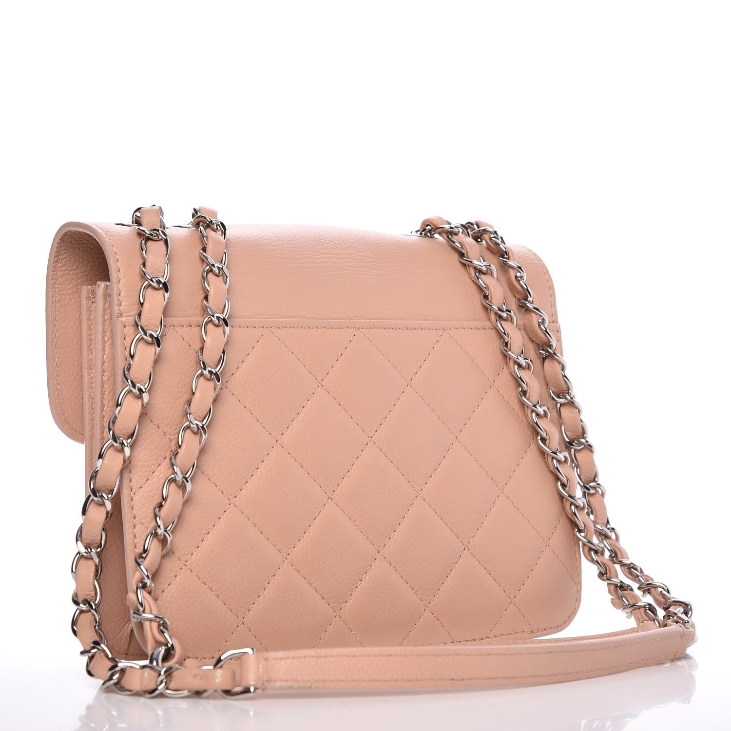 CHANEL Caviar Quilted CC Box Flap Light Pink 282777