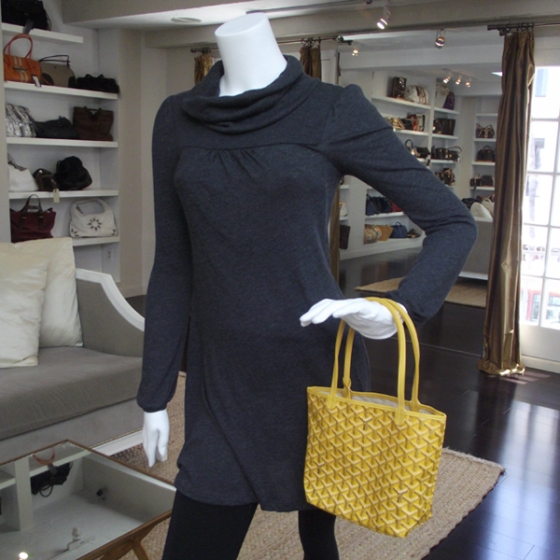 yellow goyard st louis tote
