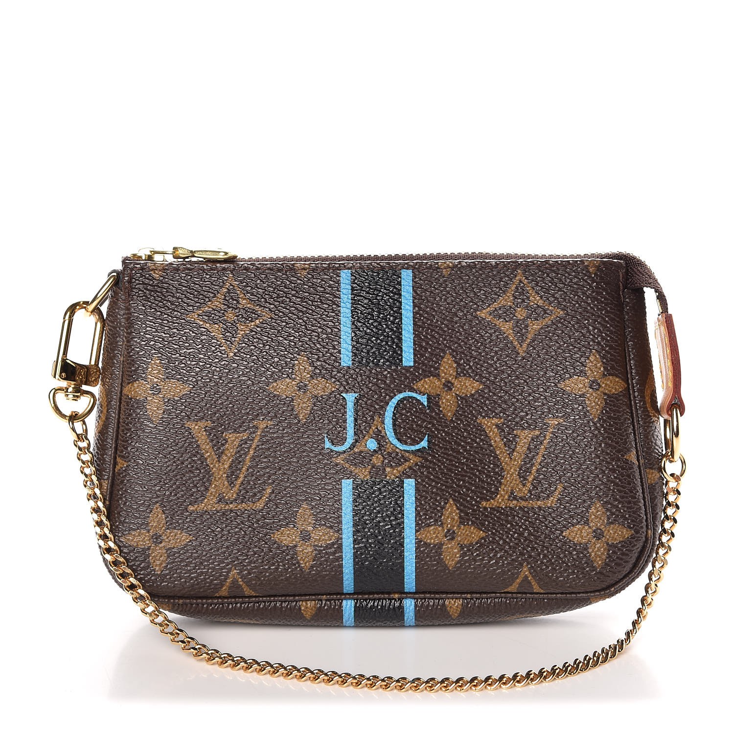 LOUIS VUITTON Monogram My LV Heritage Mini Pochette Accessories Bleu Marine Bleu Clair 335579