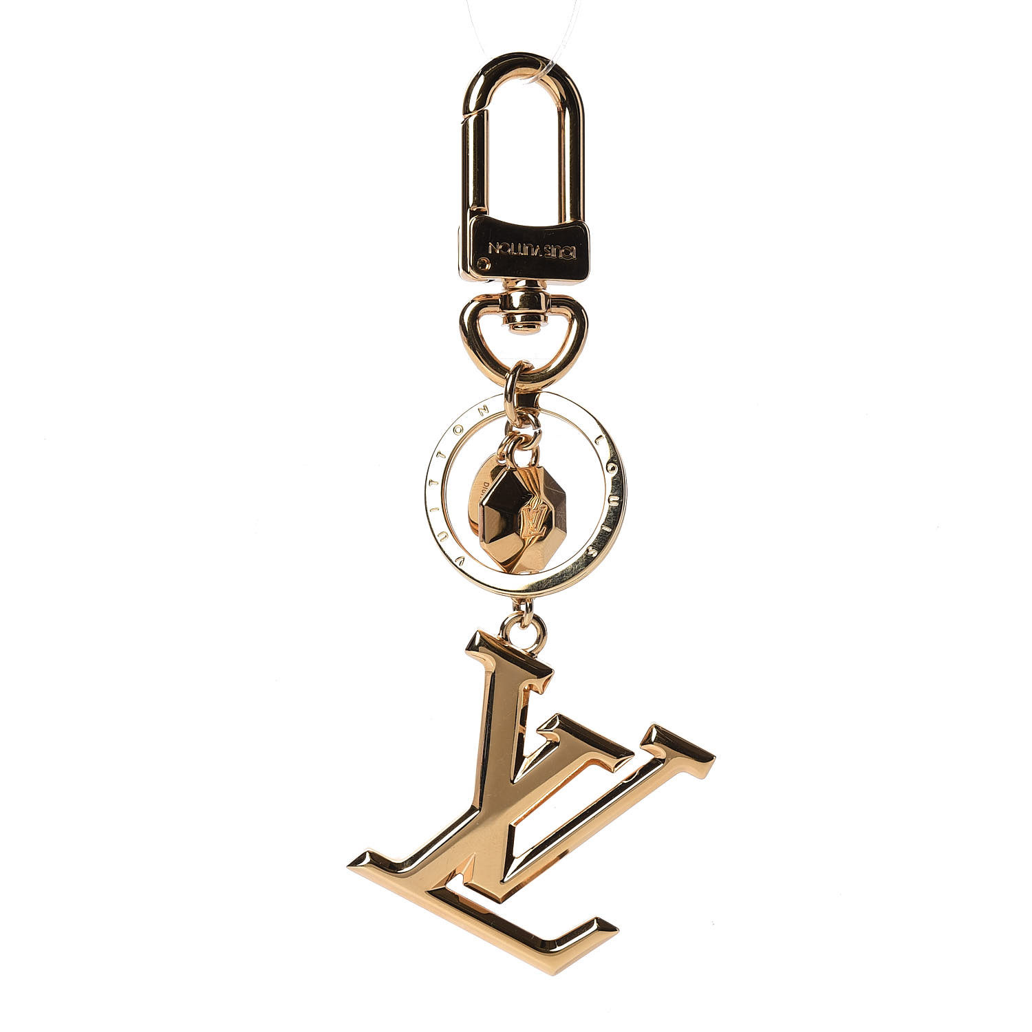 LOUIS VUITTON LV Facettes Bag Charm Key Holder Gold 419190