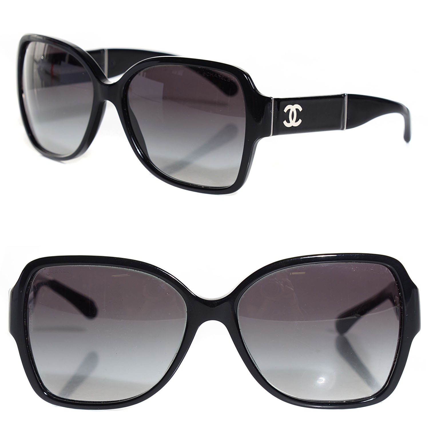 chanel leather sunglasses