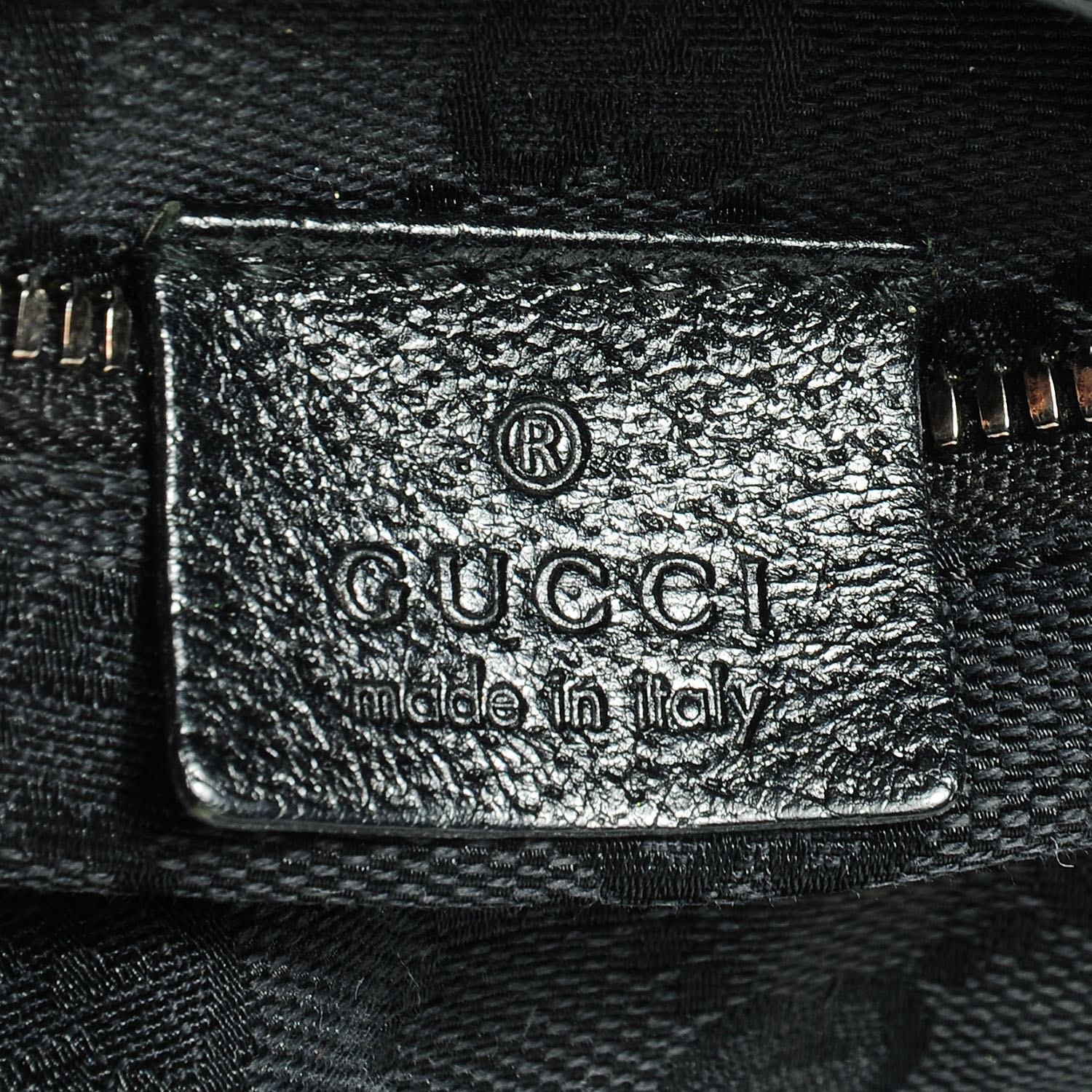 GUCCI Monogram Belt Bag Black 76150