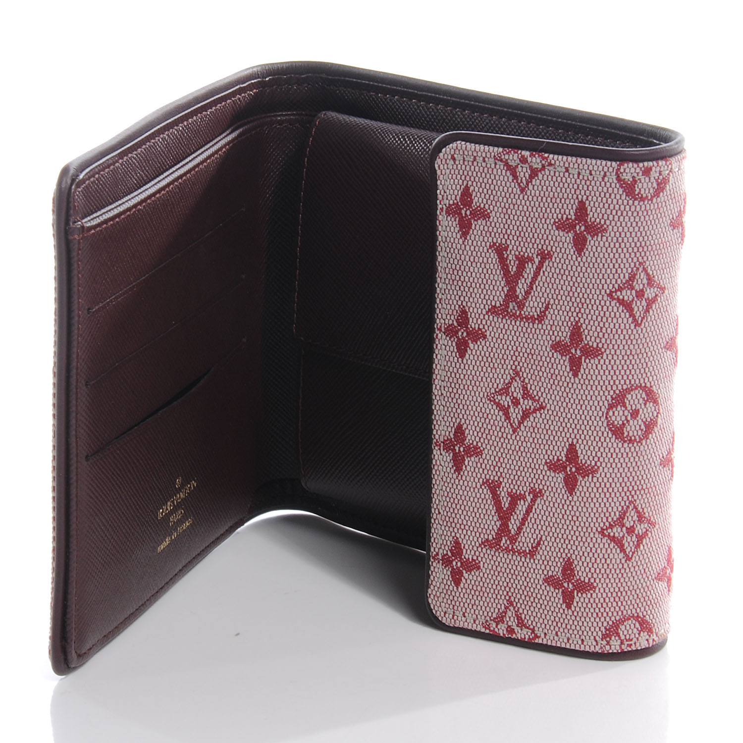 LOUIS VUITTON Mini Monogram Compact Wallet Cerise Cherry 60009
