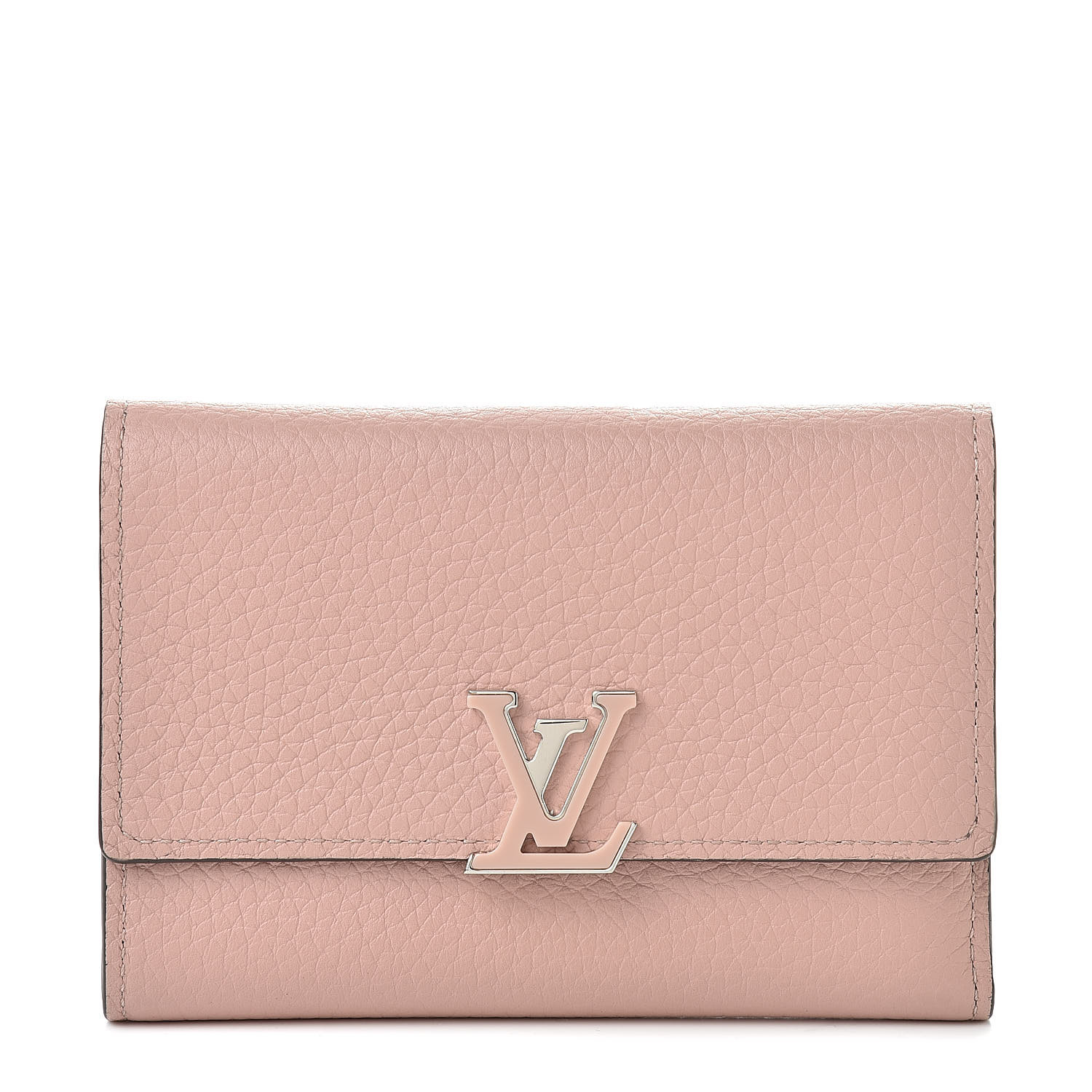Louis Vuitton Capucines Compact Pink Wallet Magnolia New and