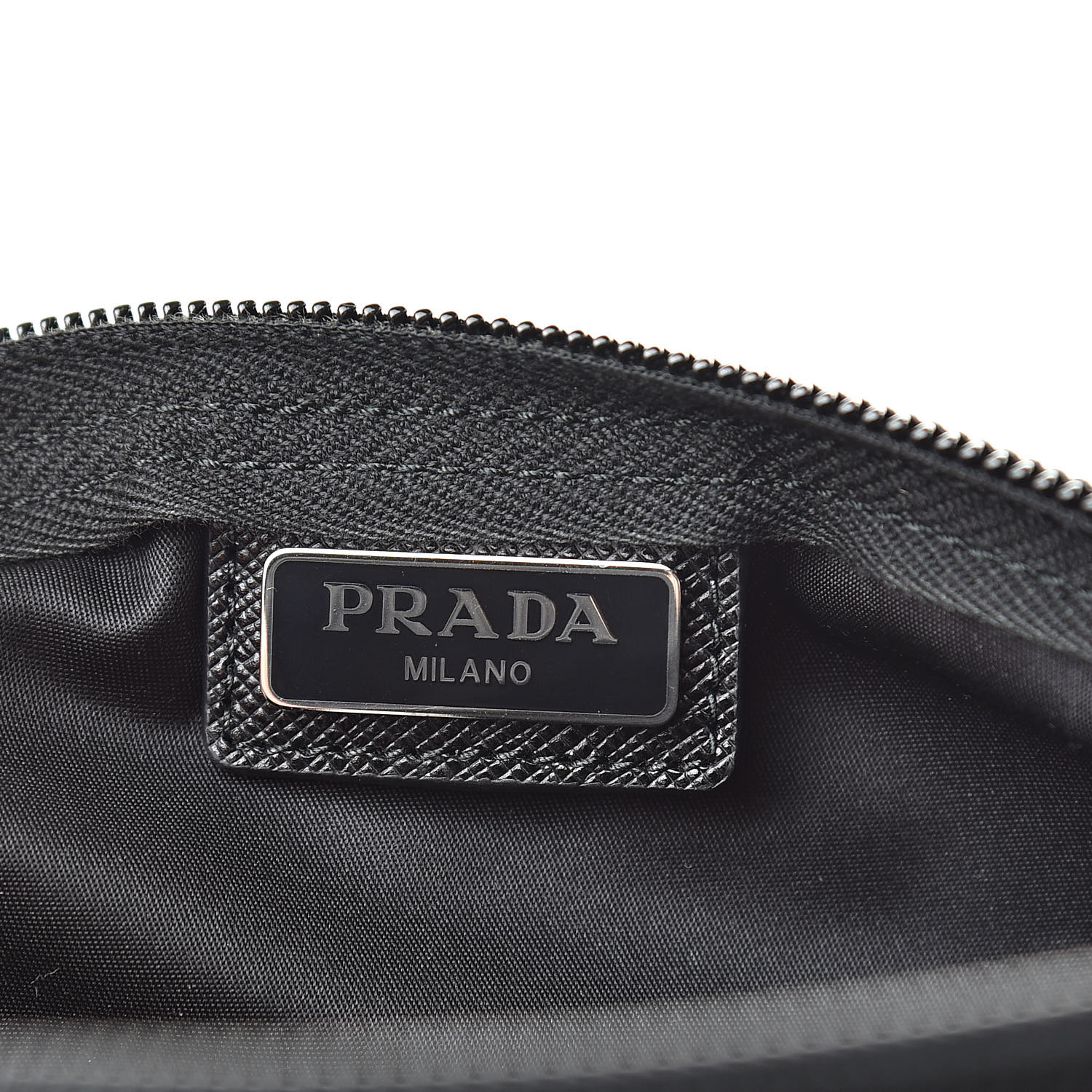 prada denim cosmetic pouch