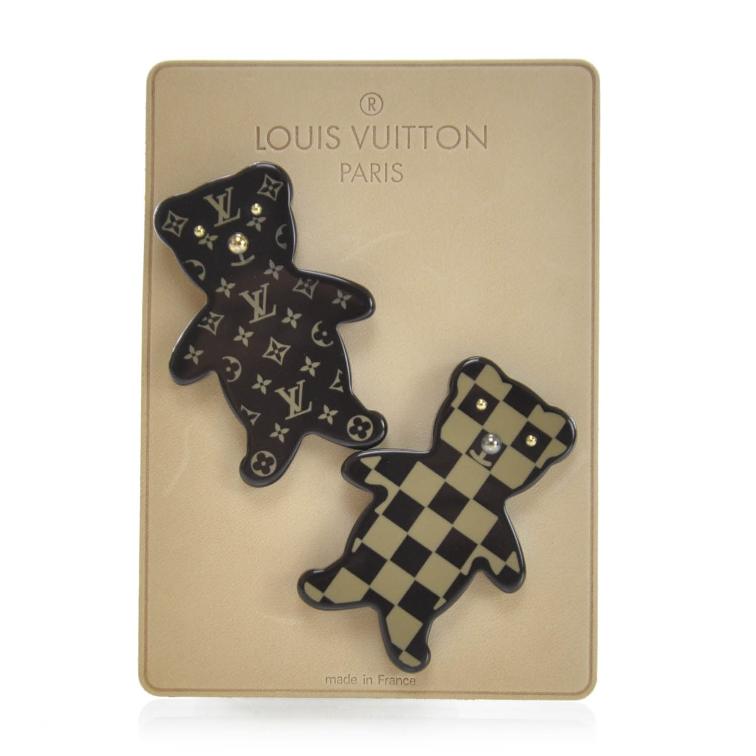 LOUIS VUITTON Teddy Bear Nonours Brooch Set 31652