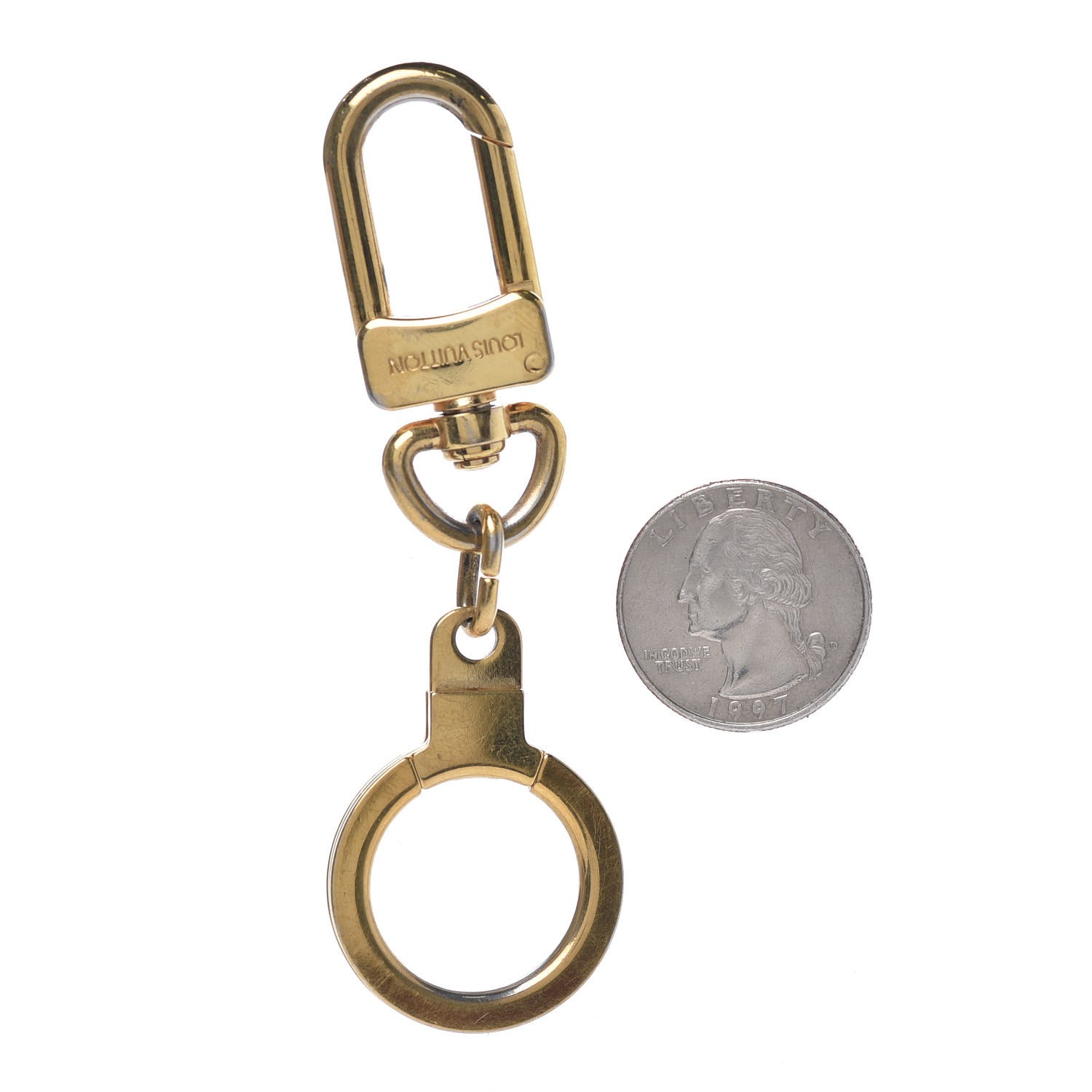 LOUIS VUITTON Pochette Extender Key Ring Gold 338771