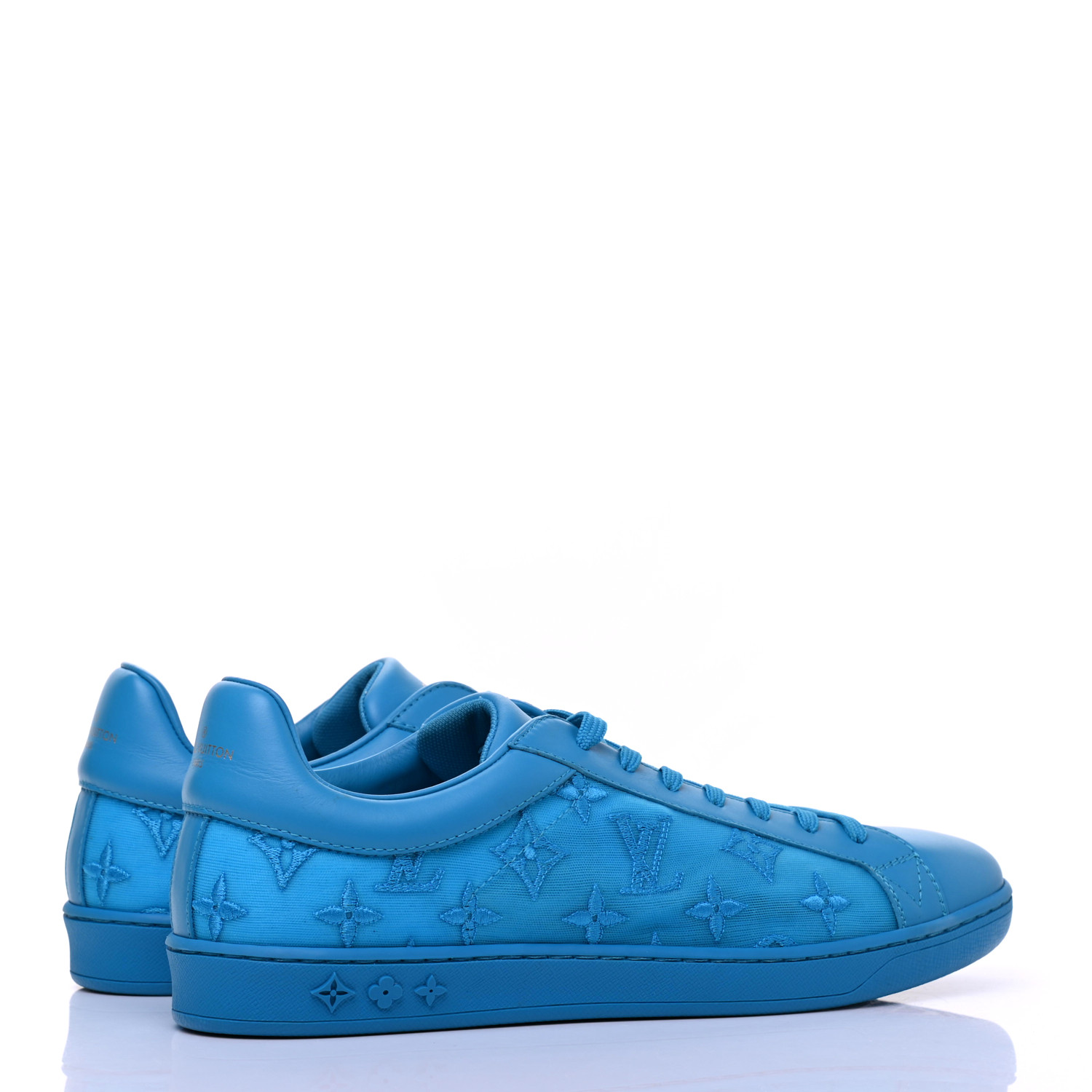 LOUIS VUITTON Monogram Luxembourg Sneaker 8 Blue 774964 | FASHIONPHILE