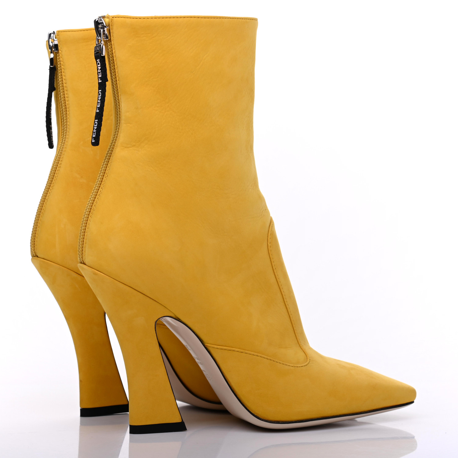 FENDI Suede FFreedom Ankle Boots 36 Yellow 765534 | FASHIONPHILE