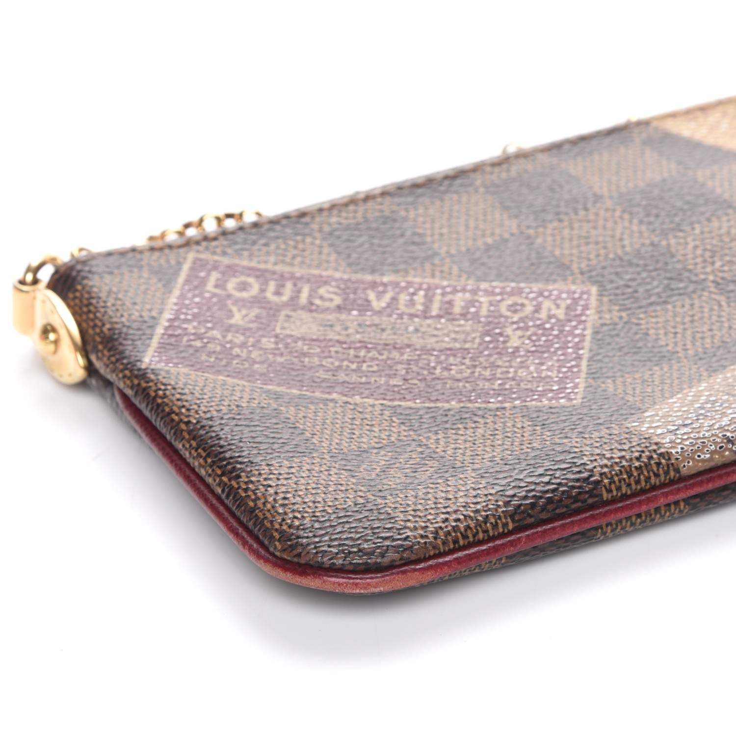 White Louis Vuitton Damier Azur Pochette Milla Trunks Labels MM