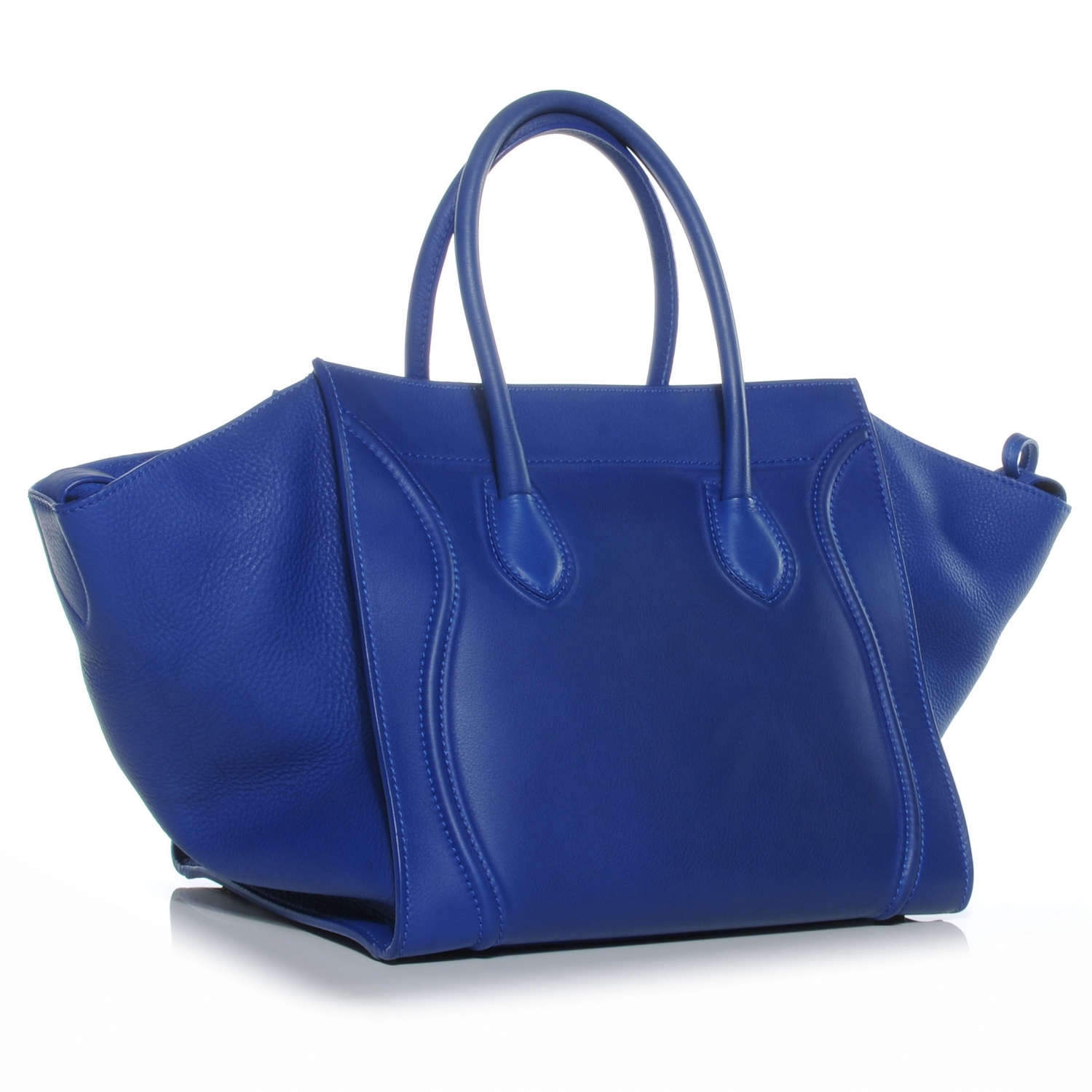 CELINE Smooth Leather Medium Phantom Luggage Cobalt Blue 43451