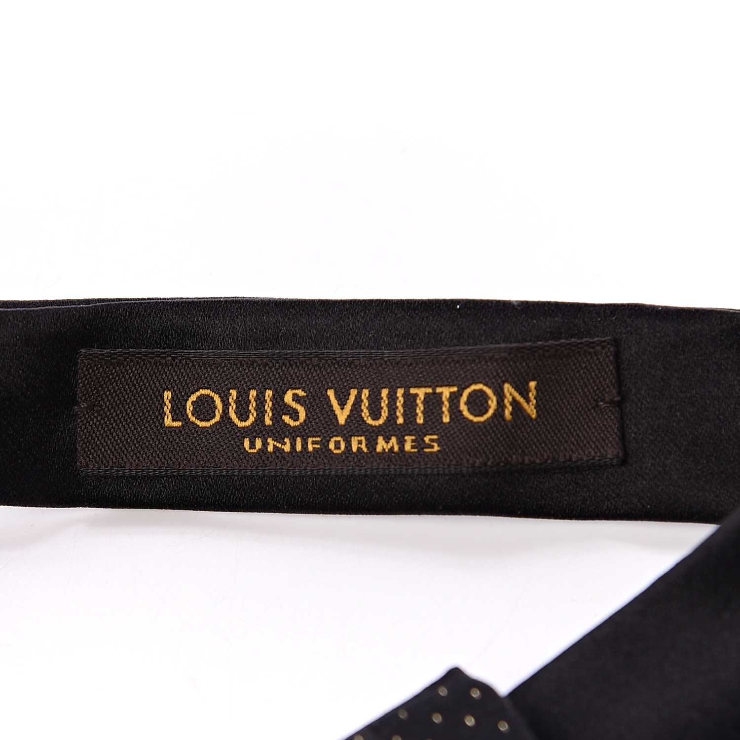 LOUIS VUITTON Silk Damier Bow Tie Black 560256