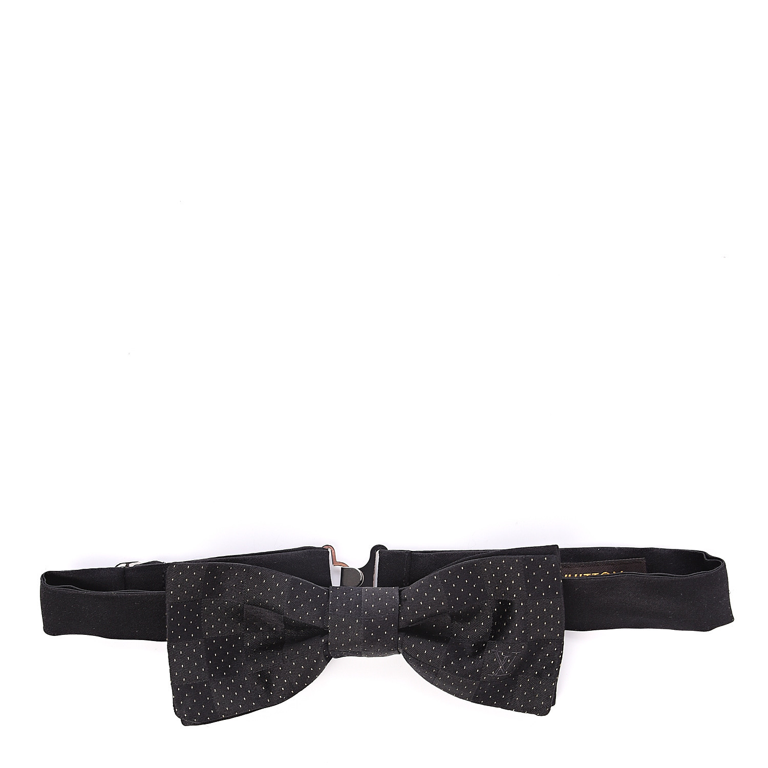 LOUIS VUITTON Silk Damier Bow Tie Black 560256