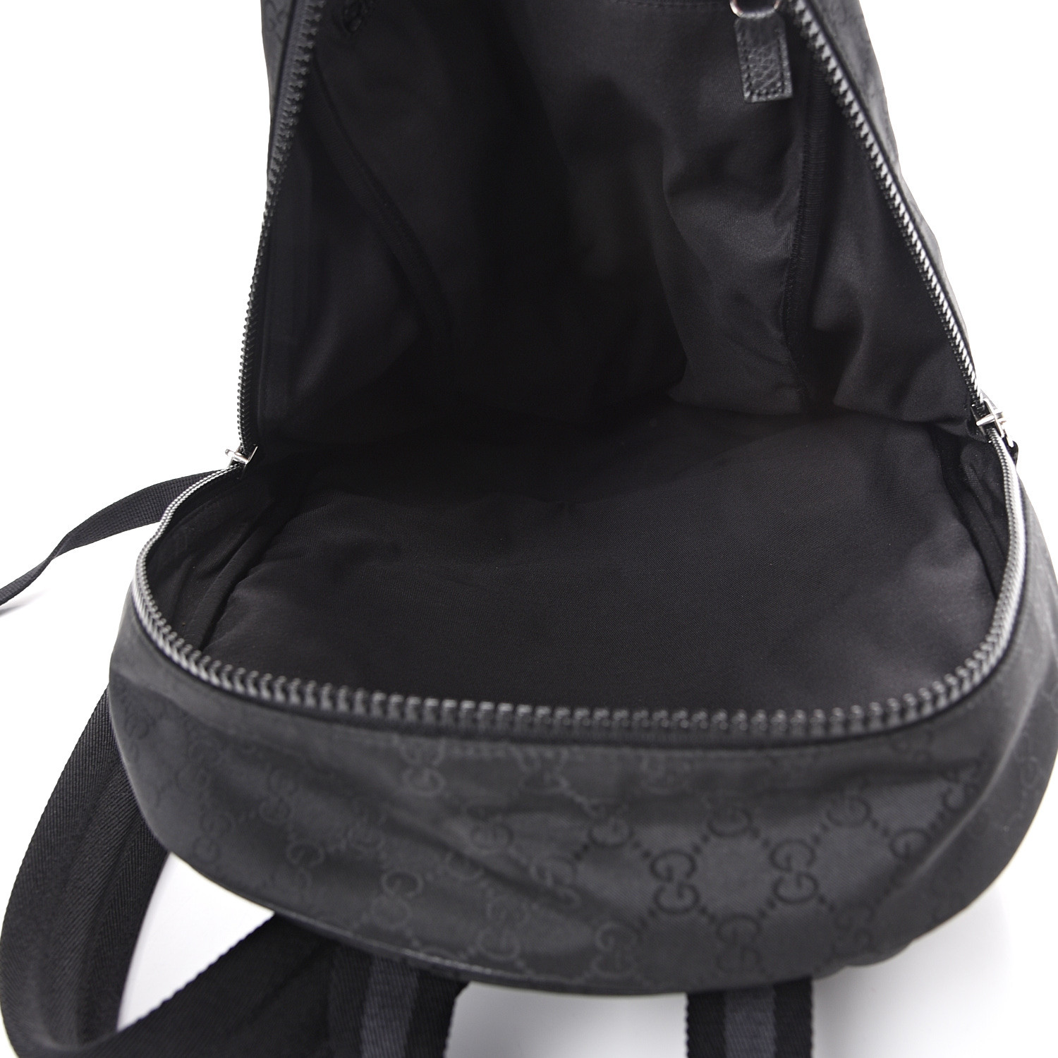 GUCCI Nylon Monogram Slim Backpack Black 558287