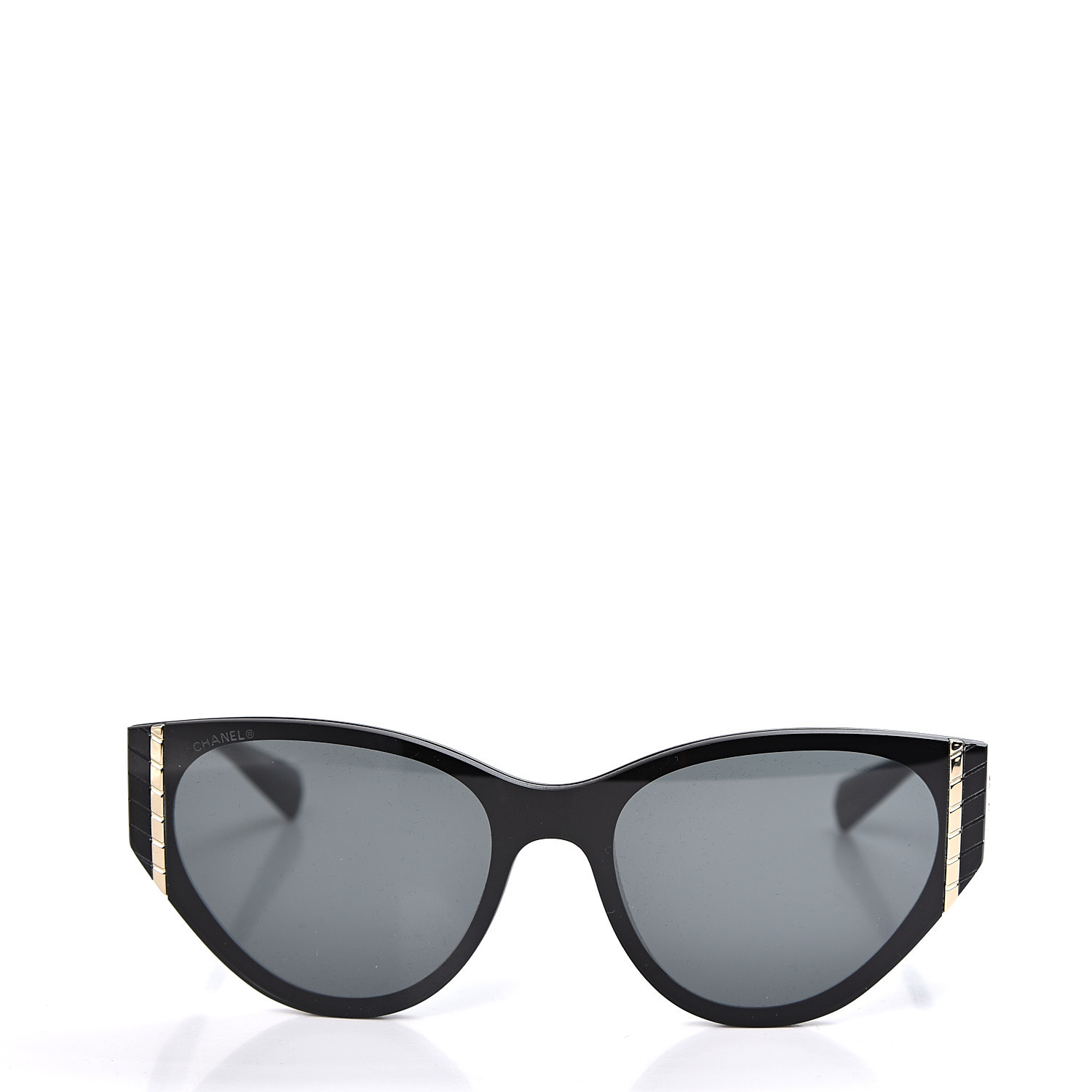 CHANEL CC Cat Eye Sunglasses 6054 Black 559558 | FASHIONPHILE