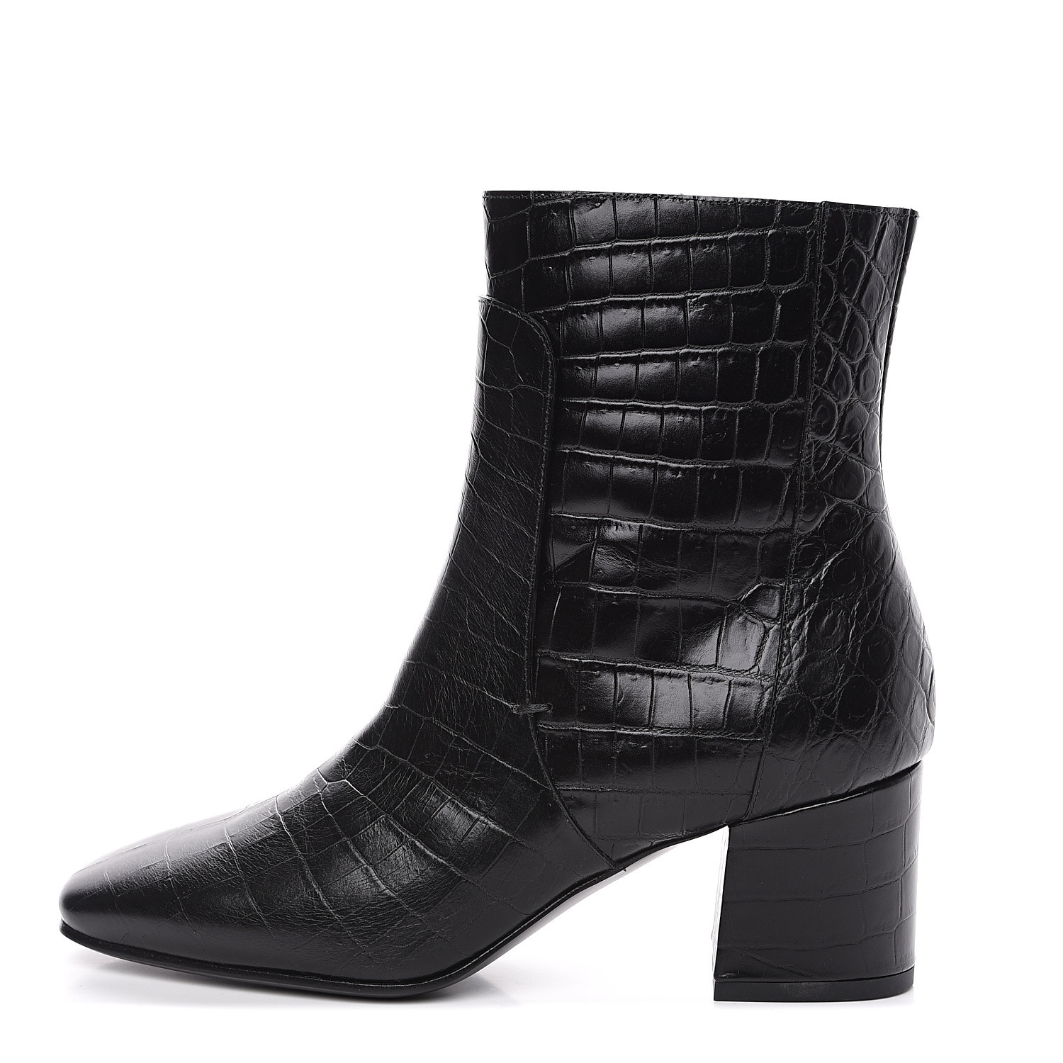 croc embossed ankle boots