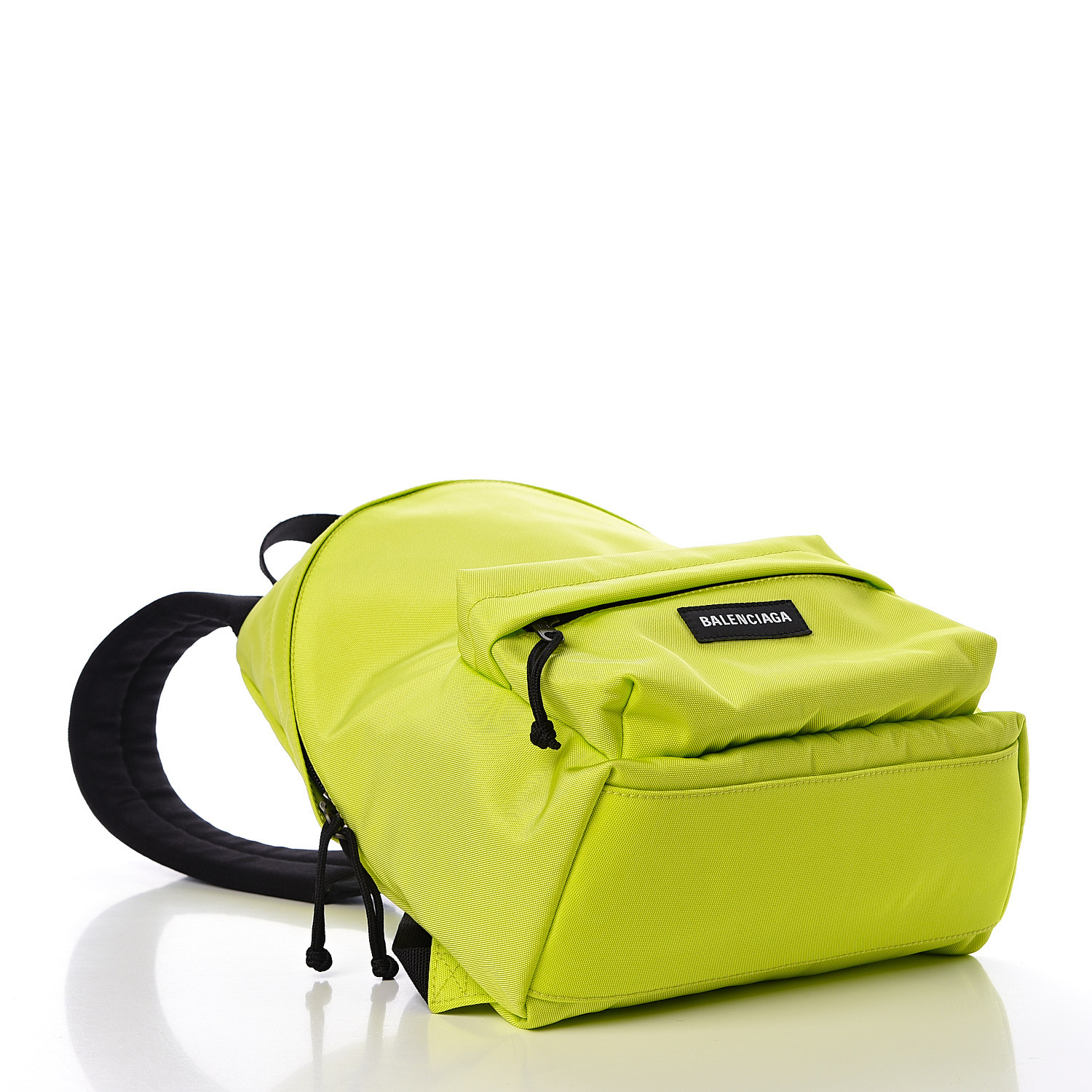 BALENCIAGA Nylon Logo Backpack Acid Green 479620 | FASHIONPHILE
