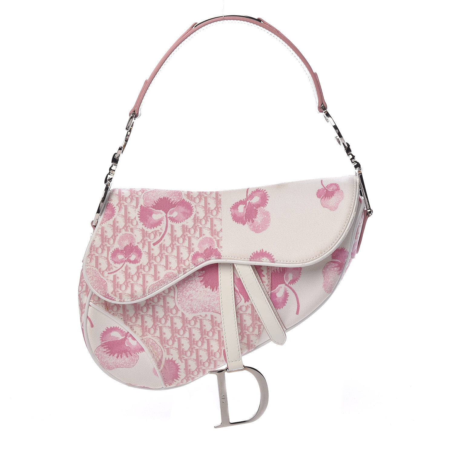 CHRISTIAN DIOR Monogram Floral Saddle Bag Pink 466733 FASHIONPHILE CHRISTIAN DIOR Monogram Floral Saddle Bag Pink 466733 FASHIONPHILE